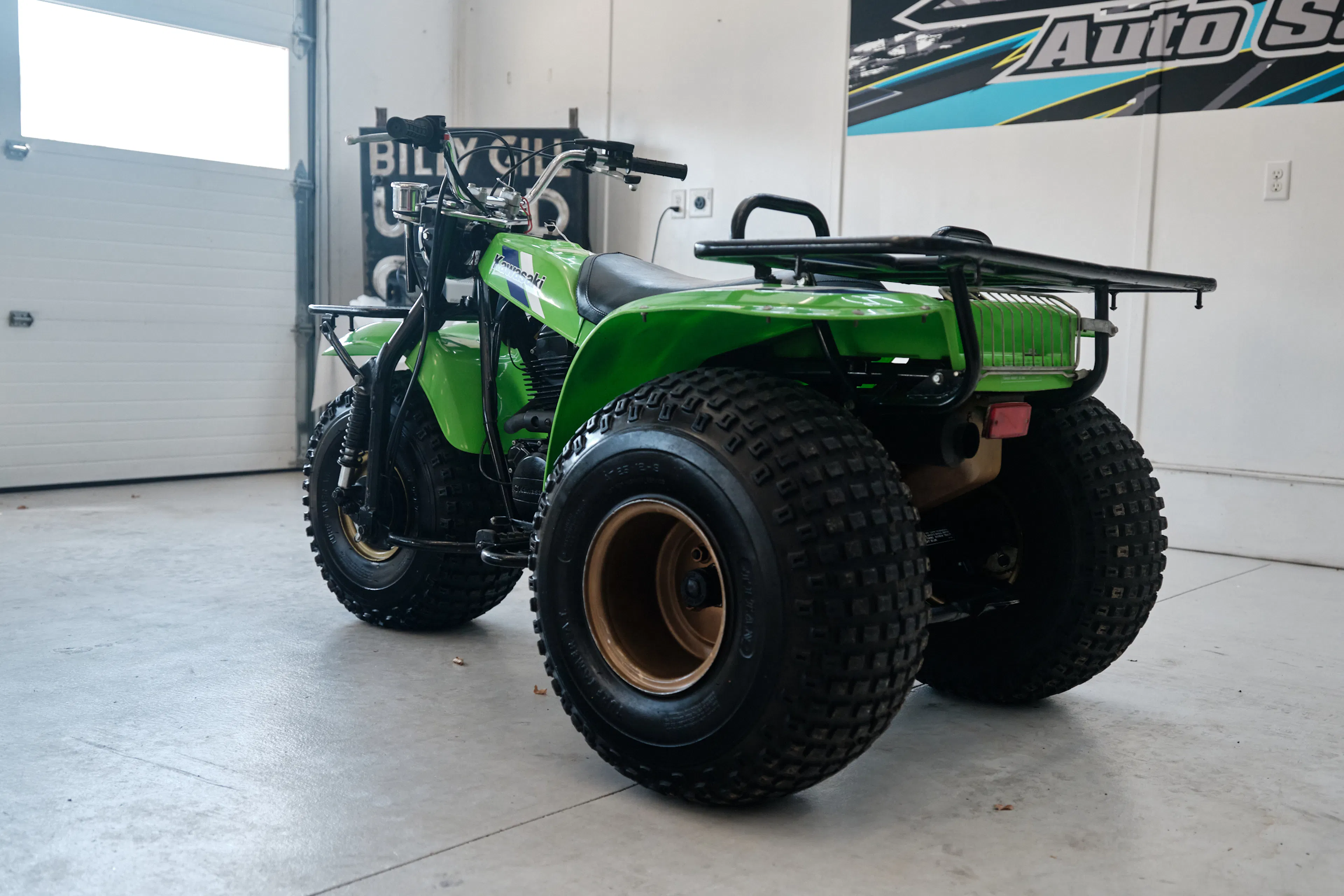 1985 Kawasaki KLT 250 left rear 3/4 close