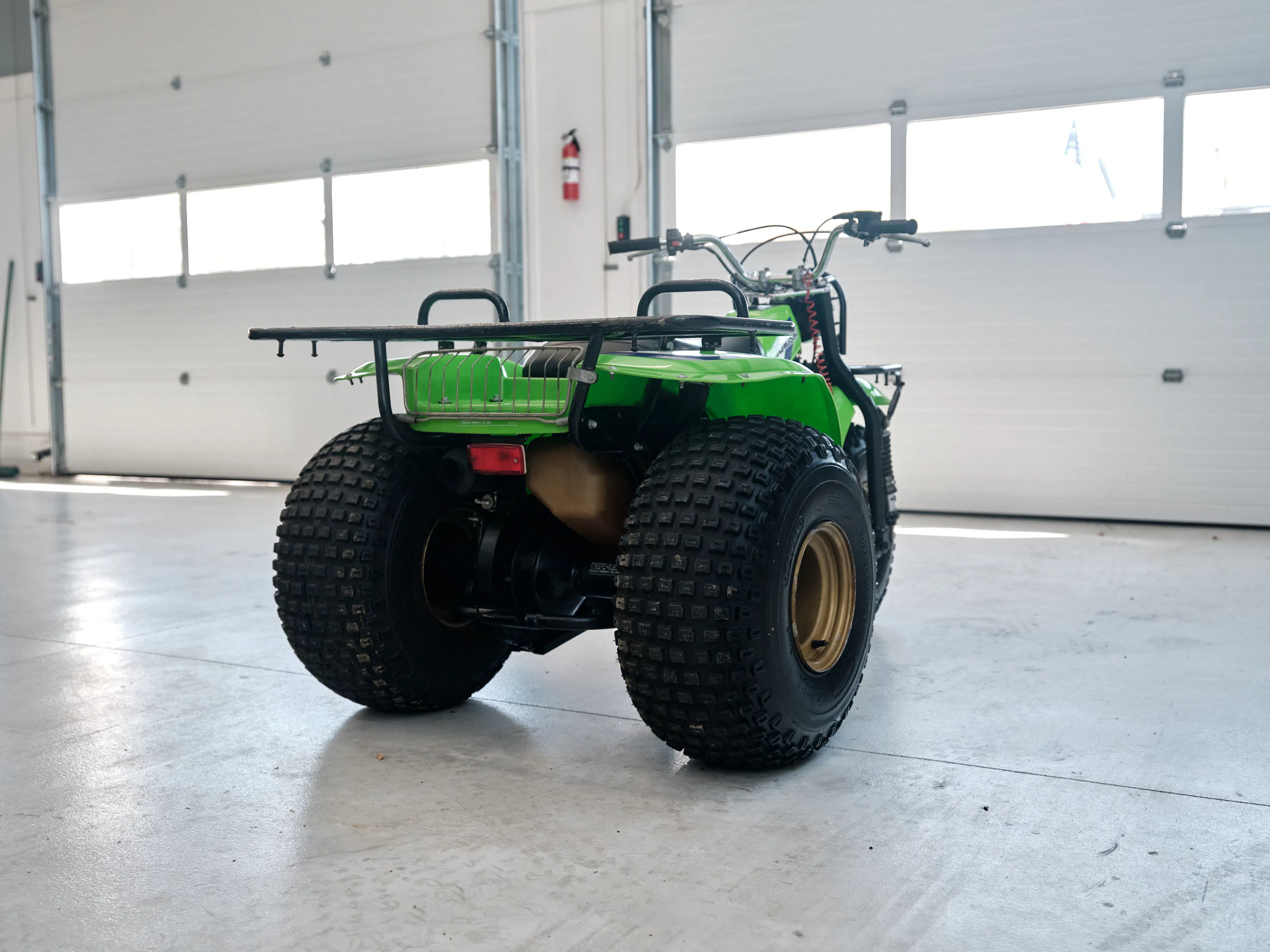 1985 Kawasaki KLT 250 right rear 3/4 distance