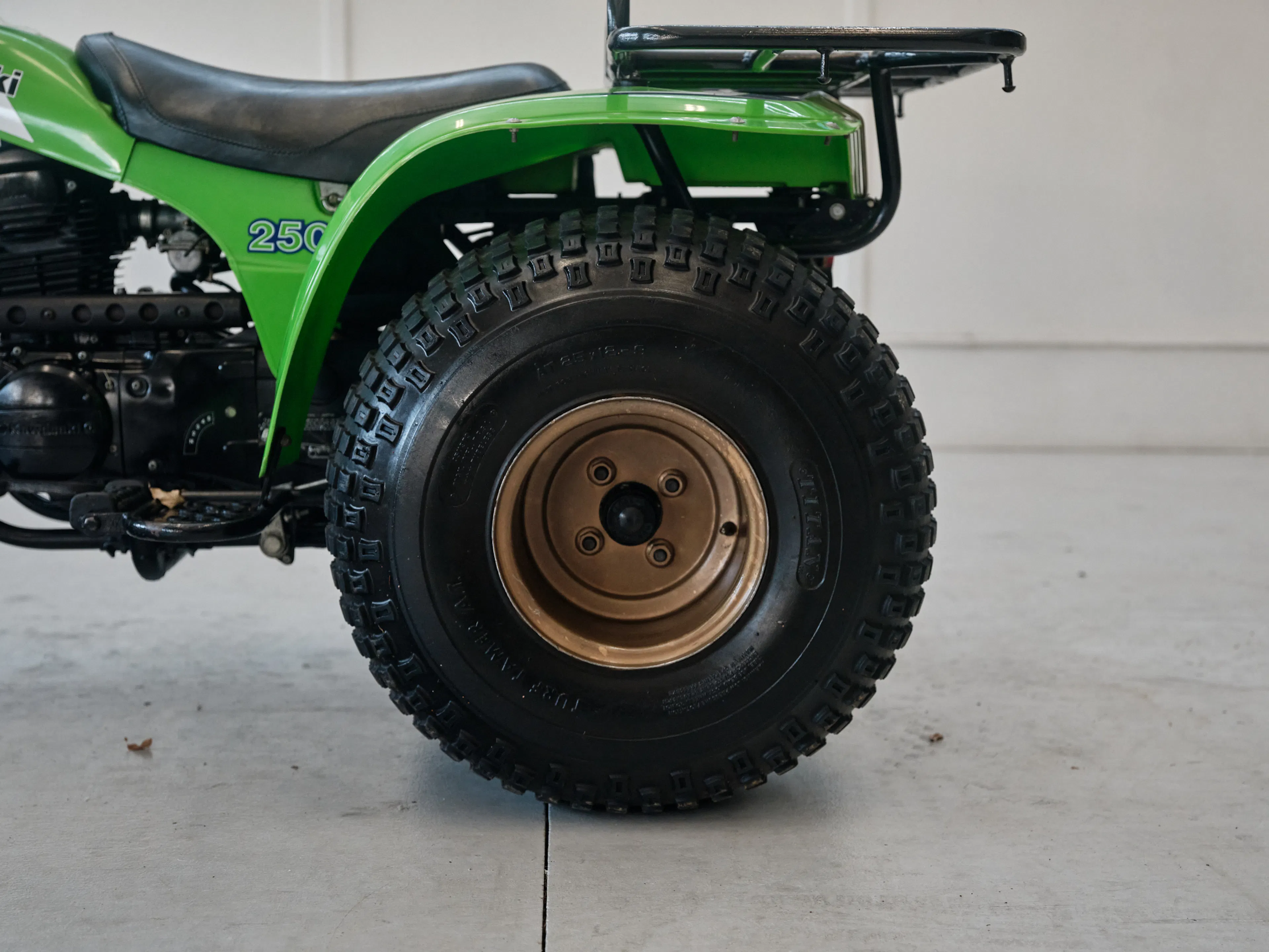 1985 Kawasaki KLT 250 left rear tire