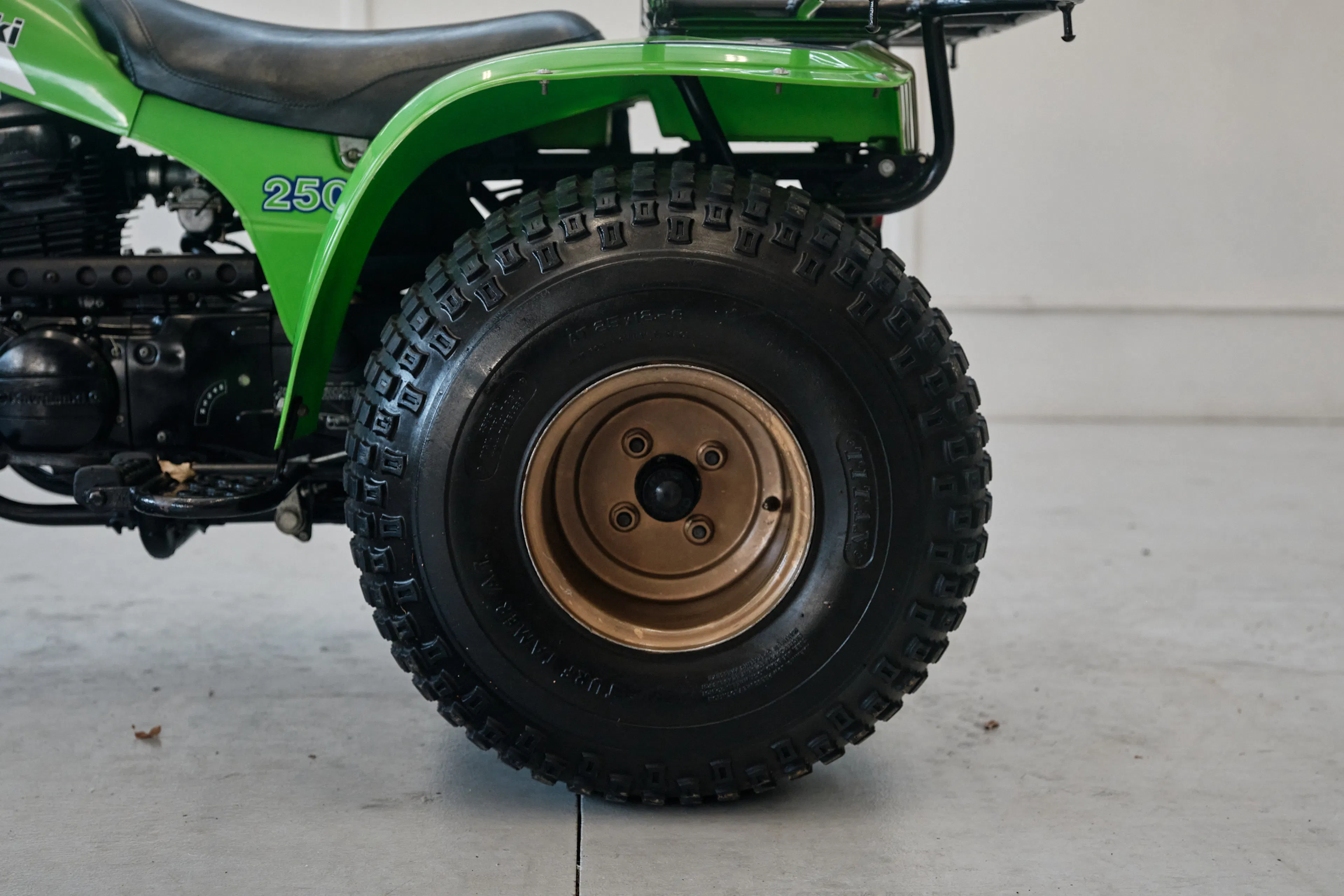 1985 Kawasaki KLT 250 left rear tire