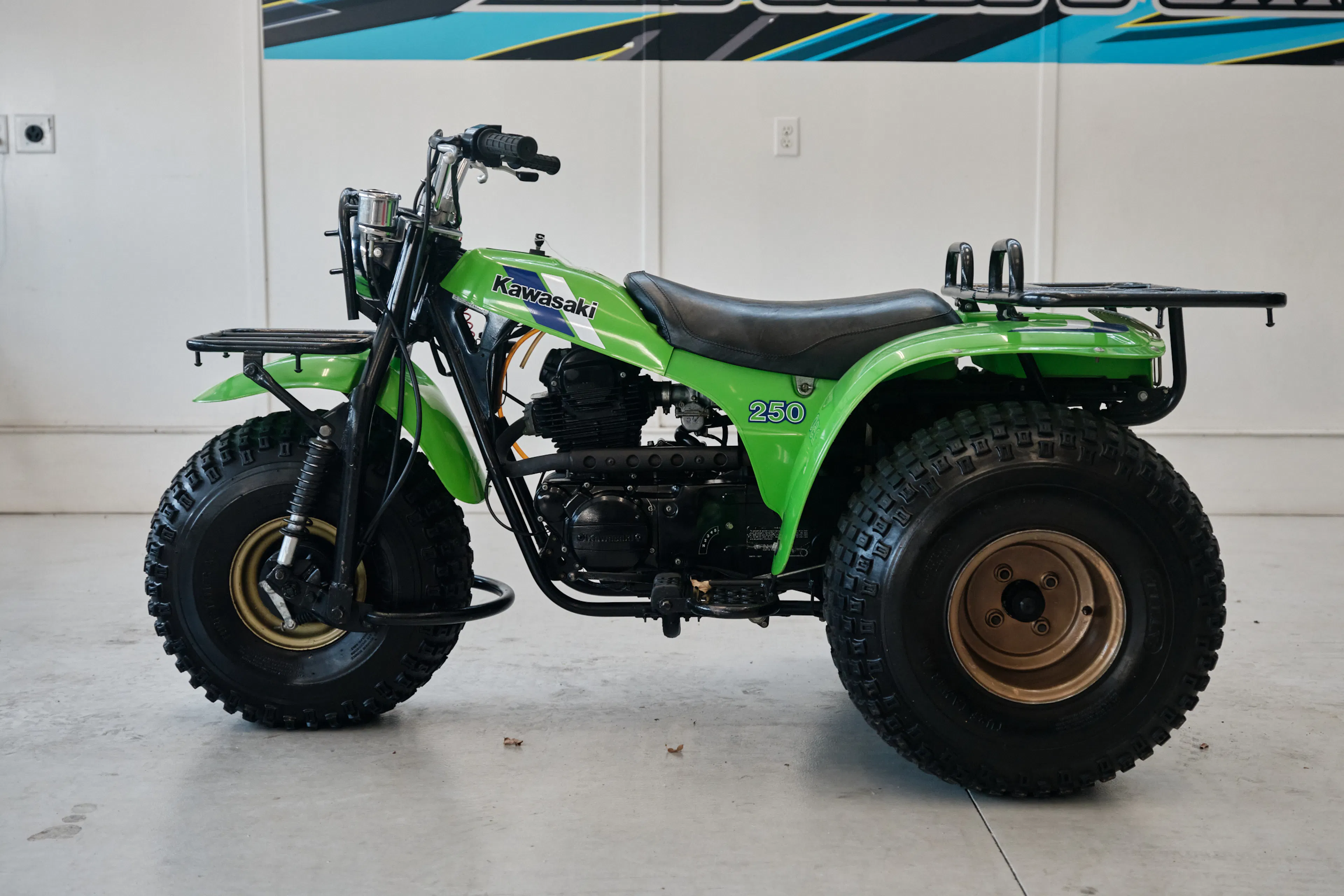 1985 Kawasaki KLT 250 left side 2