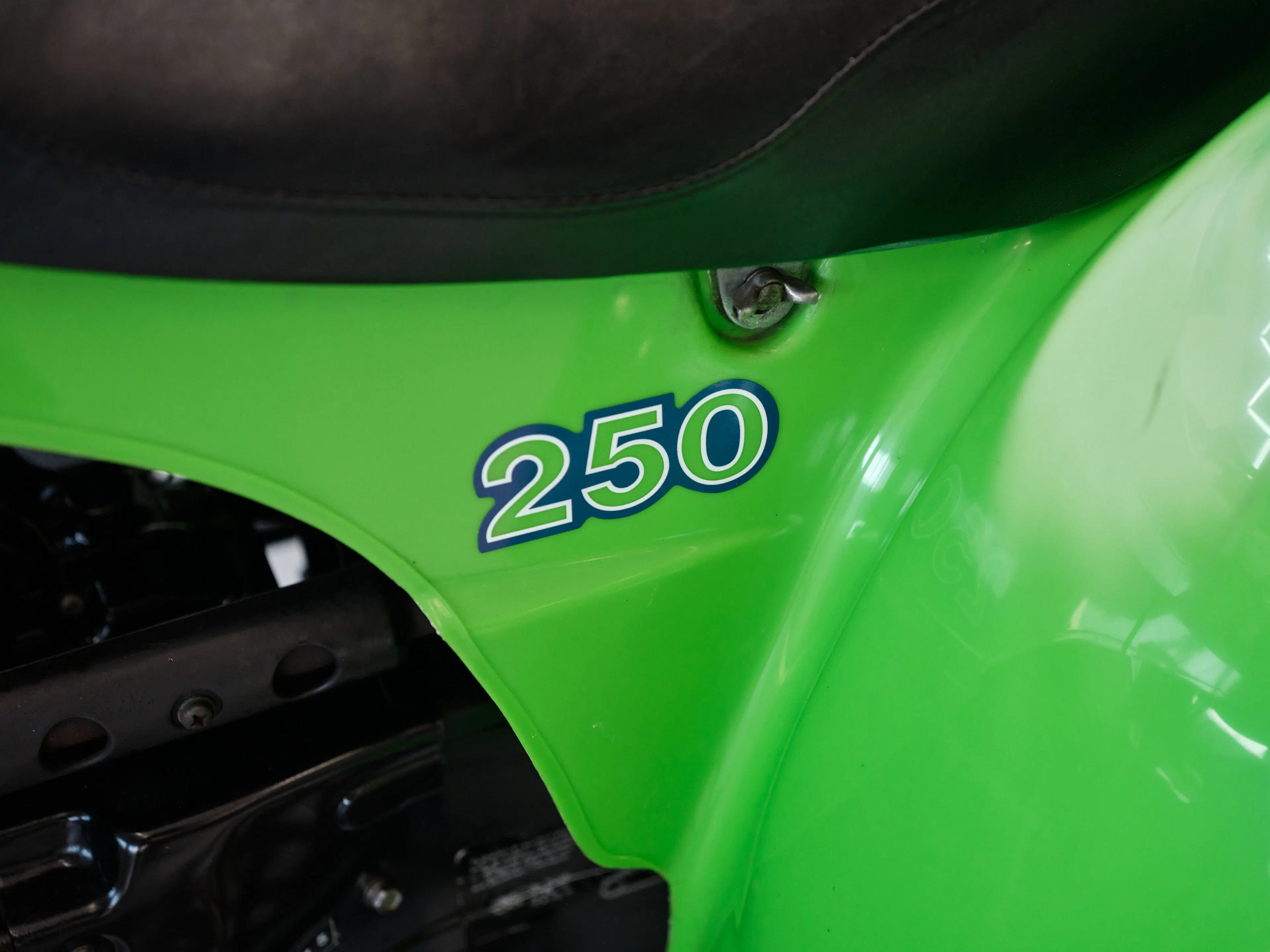 1985 Kawasaki KLT 250 left side 250 sticker