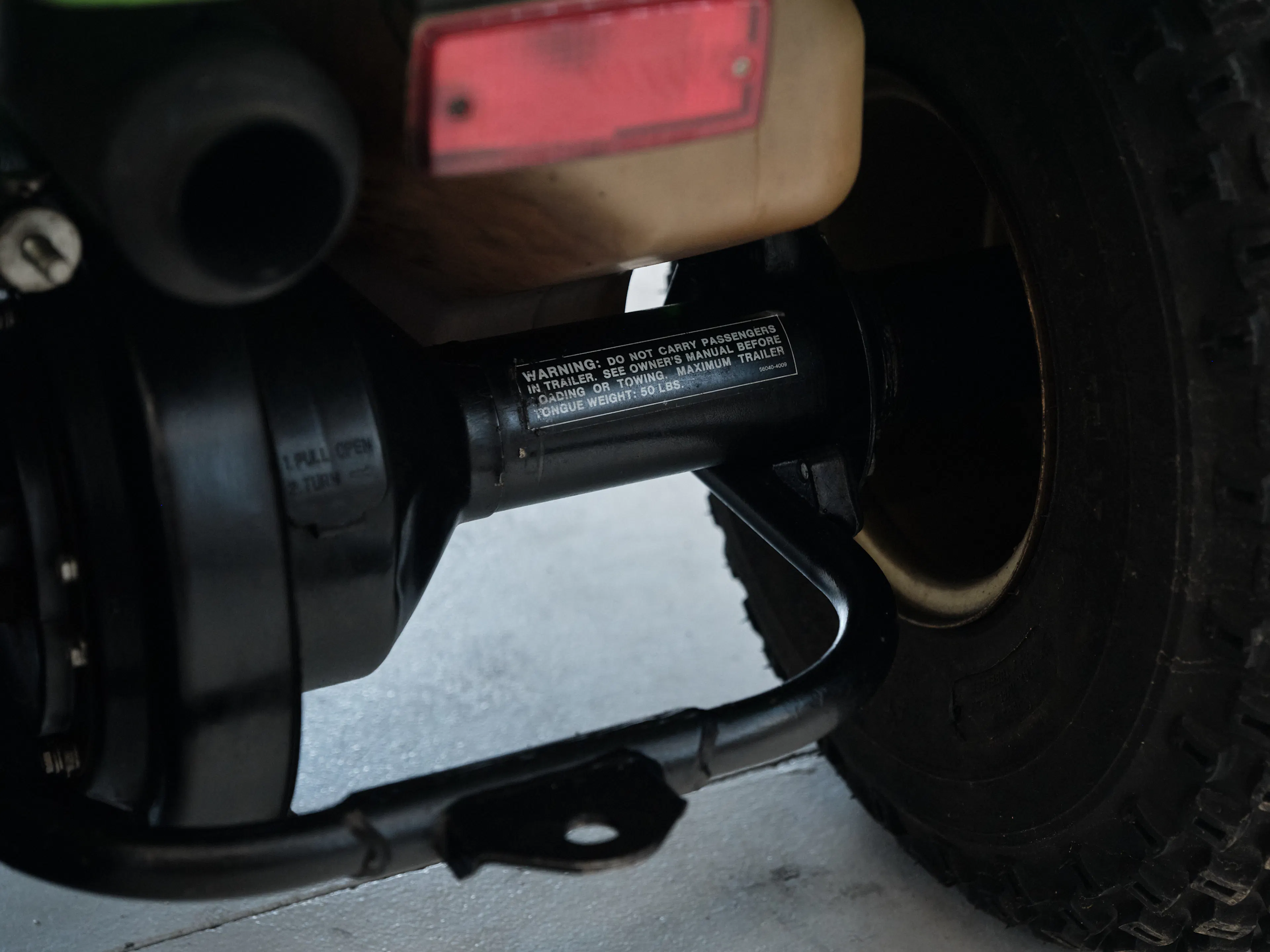 1985 Kawasaki KLT 250 axle tube