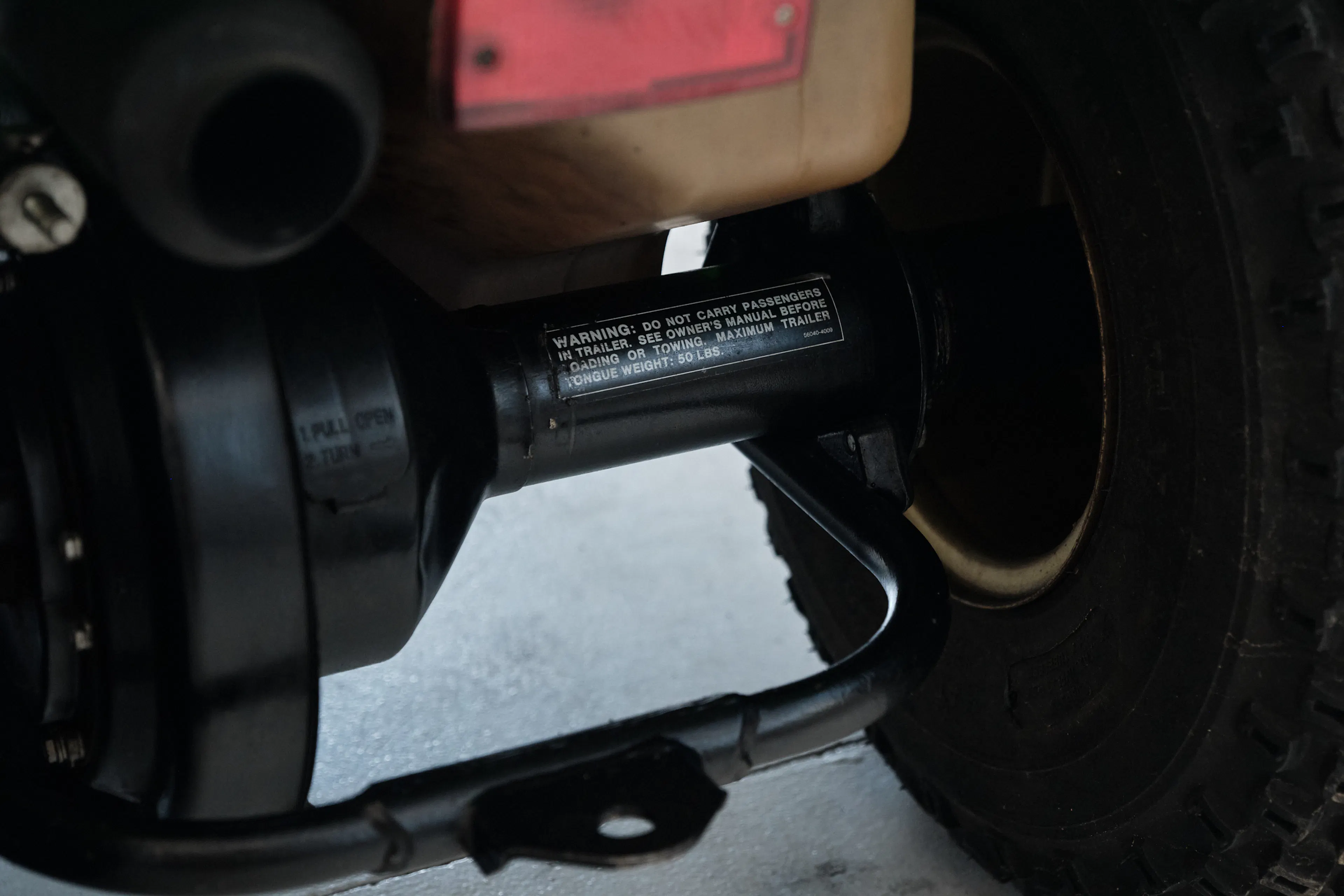 1985 Kawasaki KLT 250 axle tube