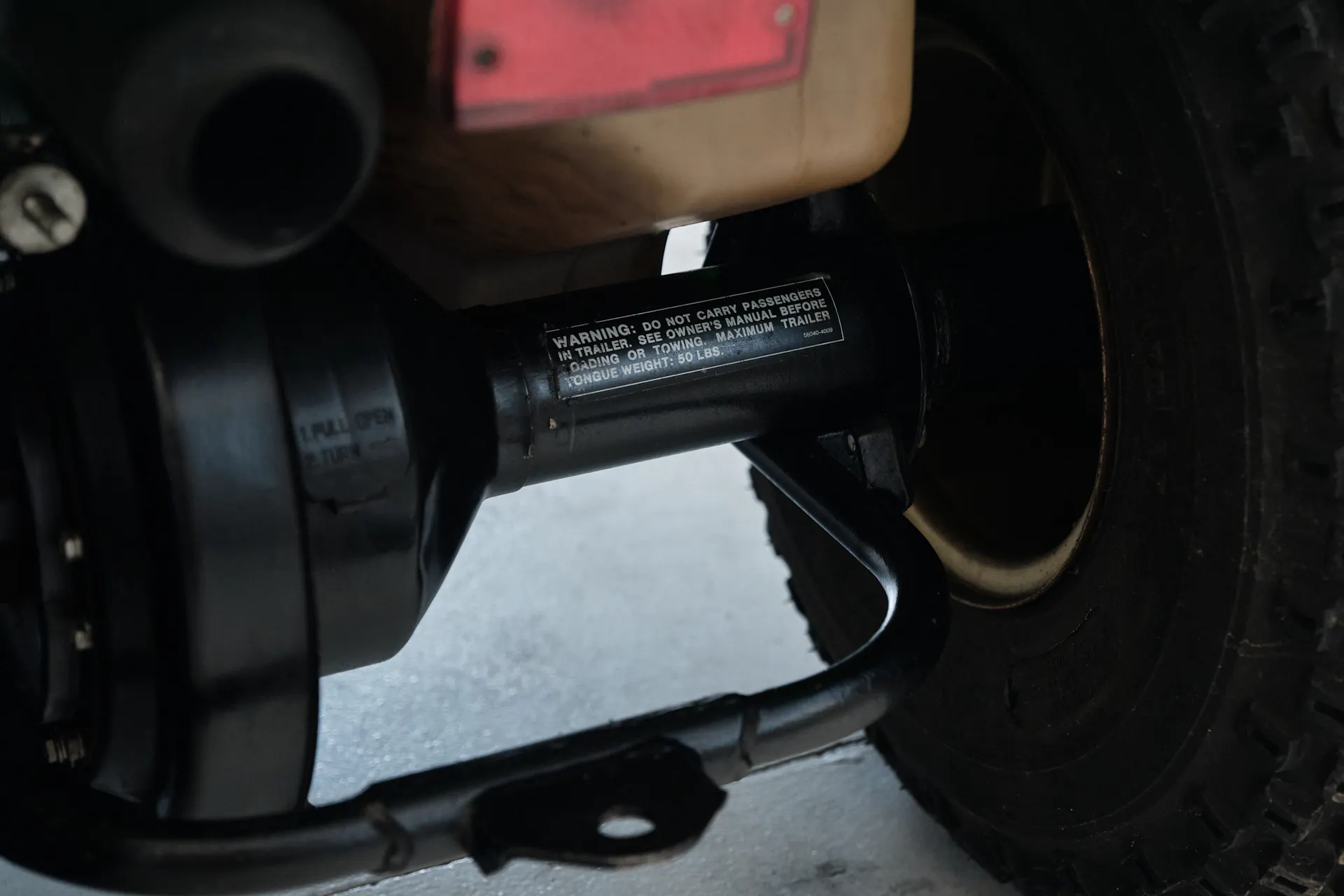 1985 Kawasaki KLT 250 axle tube