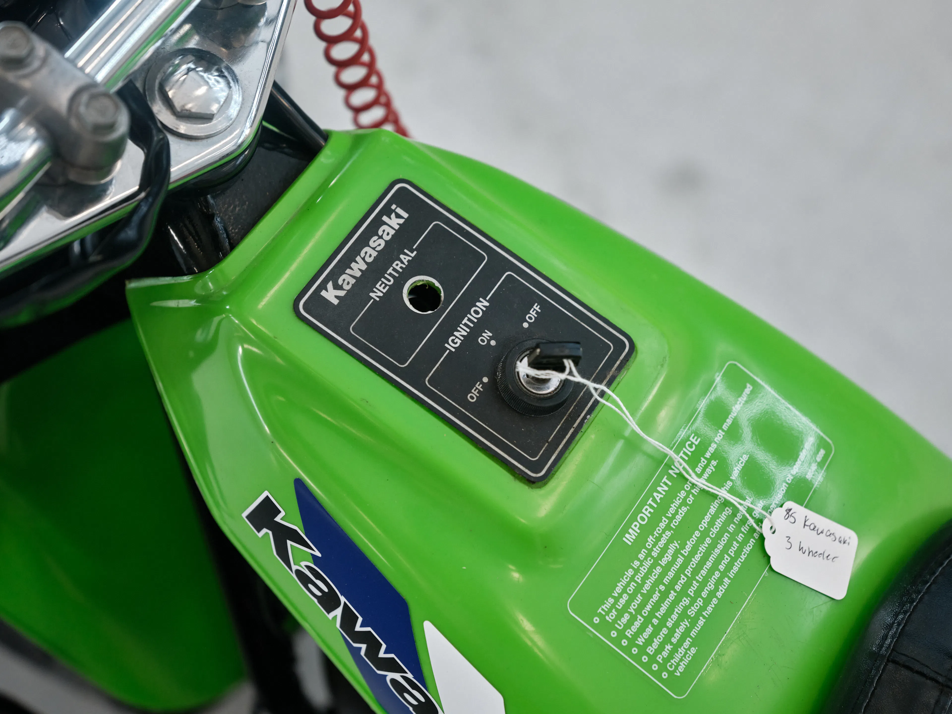 1985 Kawasaki KLT 250 ignition switch/neutral light