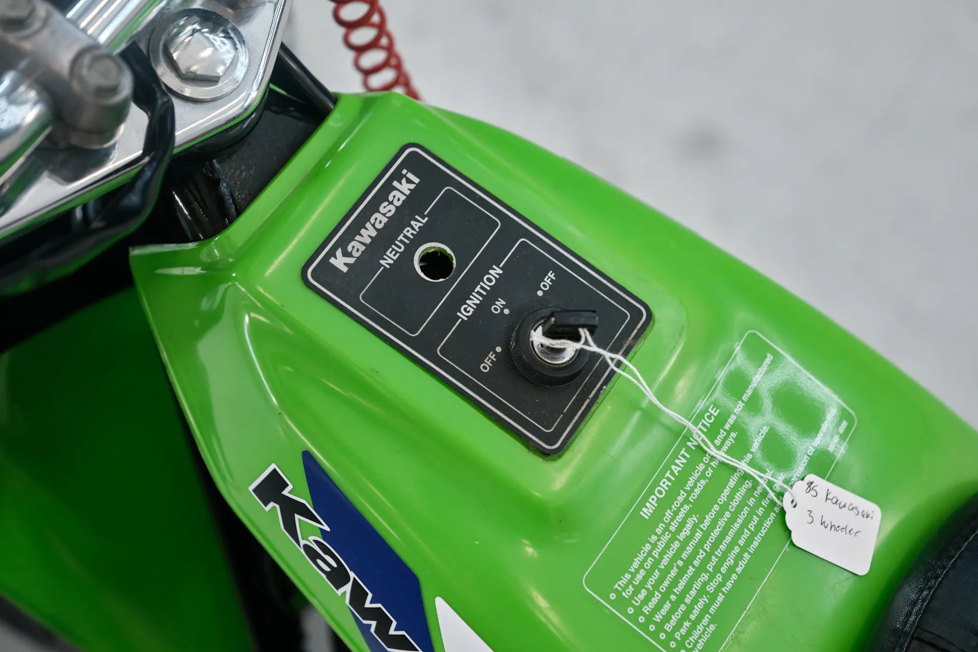 1985 Kawasaki KLT 250 ignition switch/neutral light