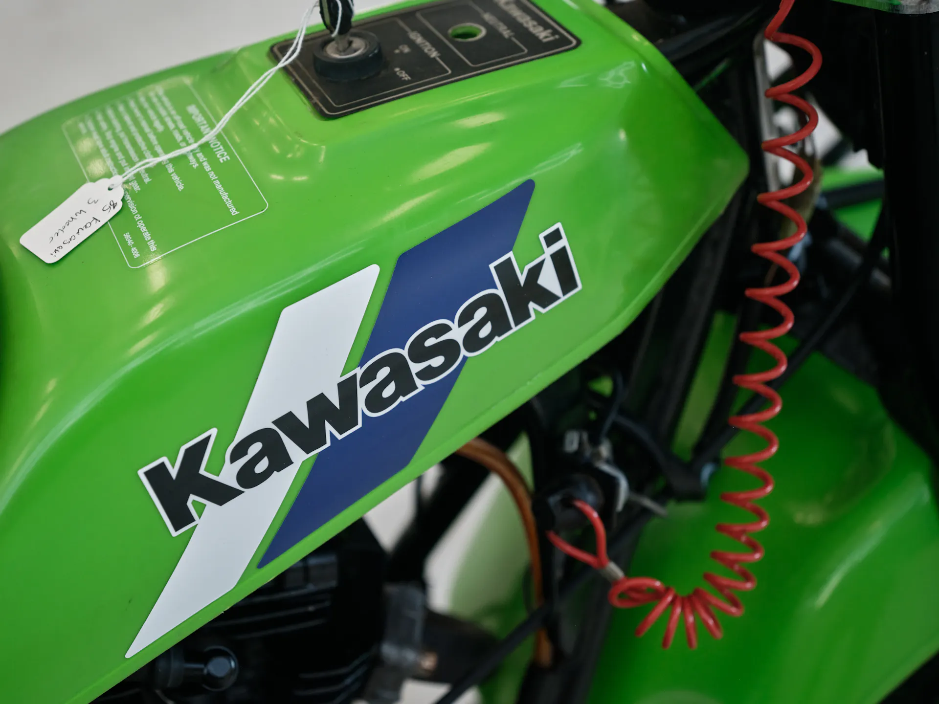 1985 Kawasaki KLT 250 right tank decal