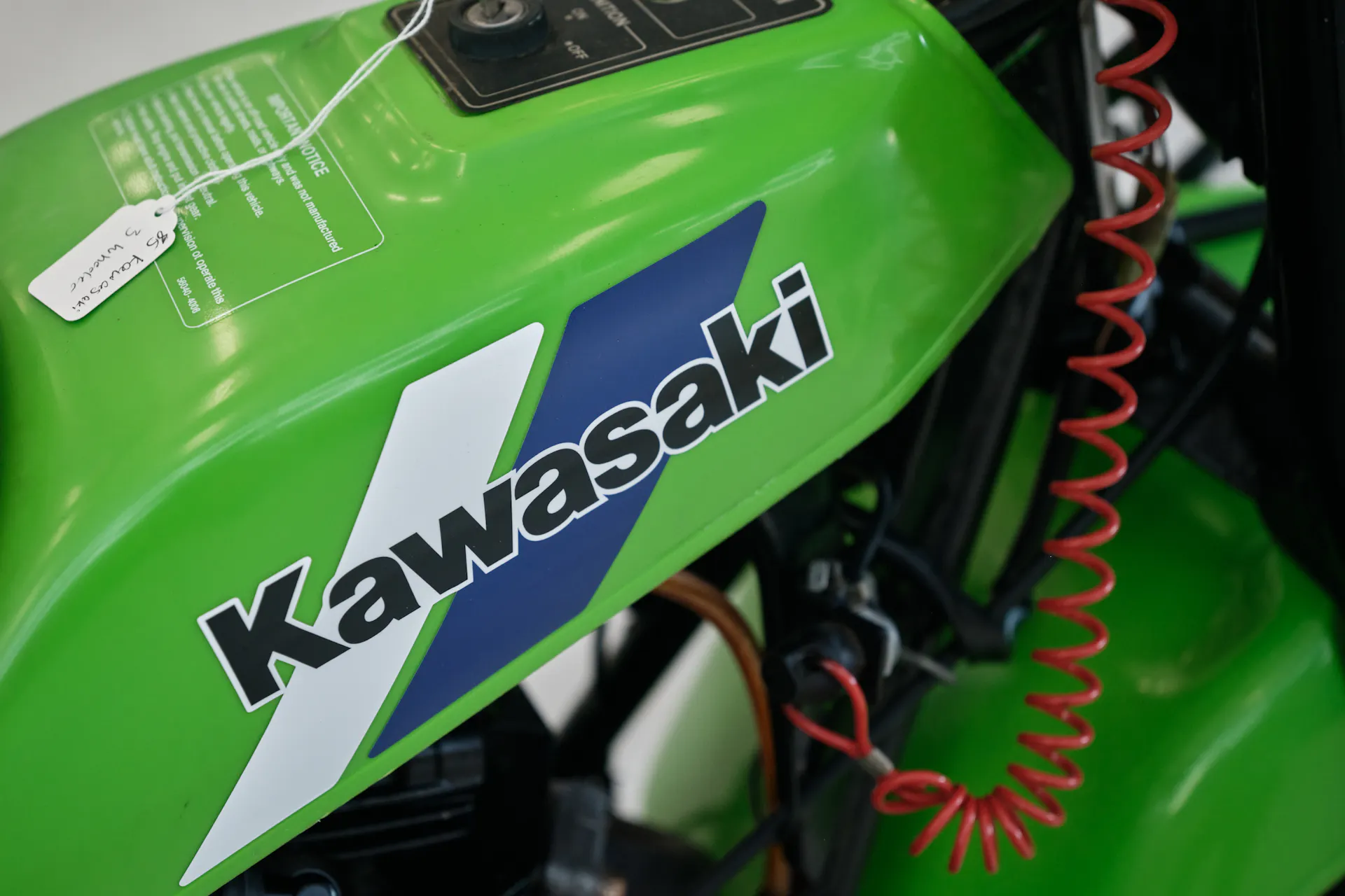 1985 Kawasaki KLT 250 right tank decal