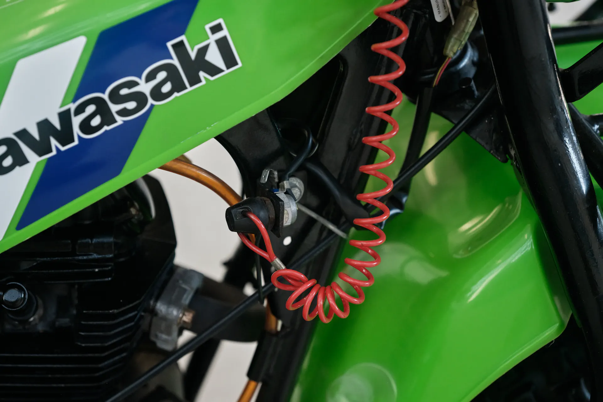1985 Kawasaki KLT 250 ignition tether