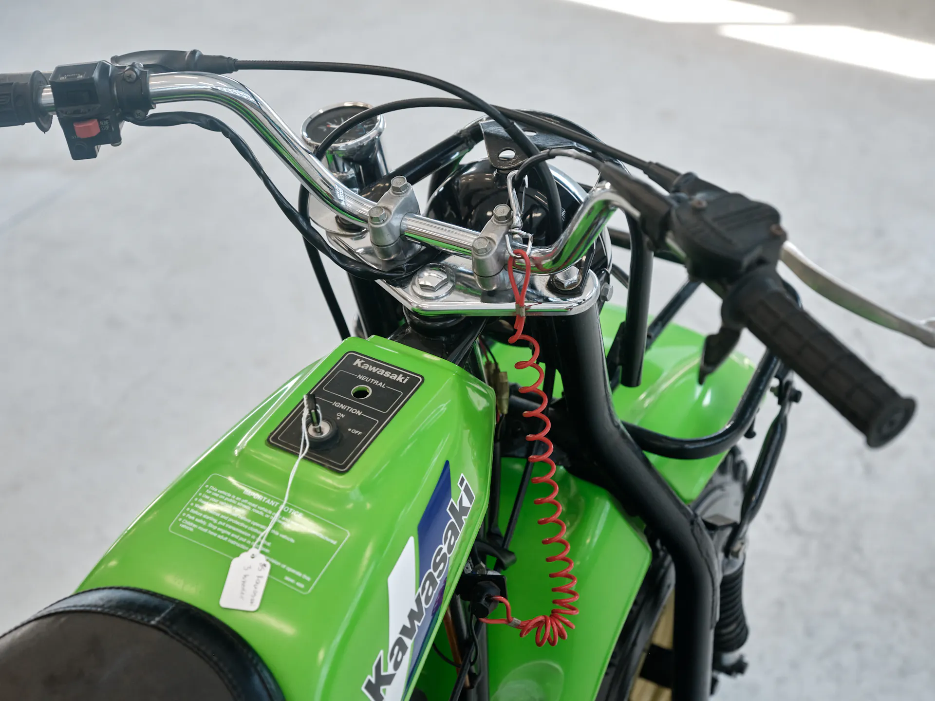 1985 Kawasaki KLT 250 right side cockpit