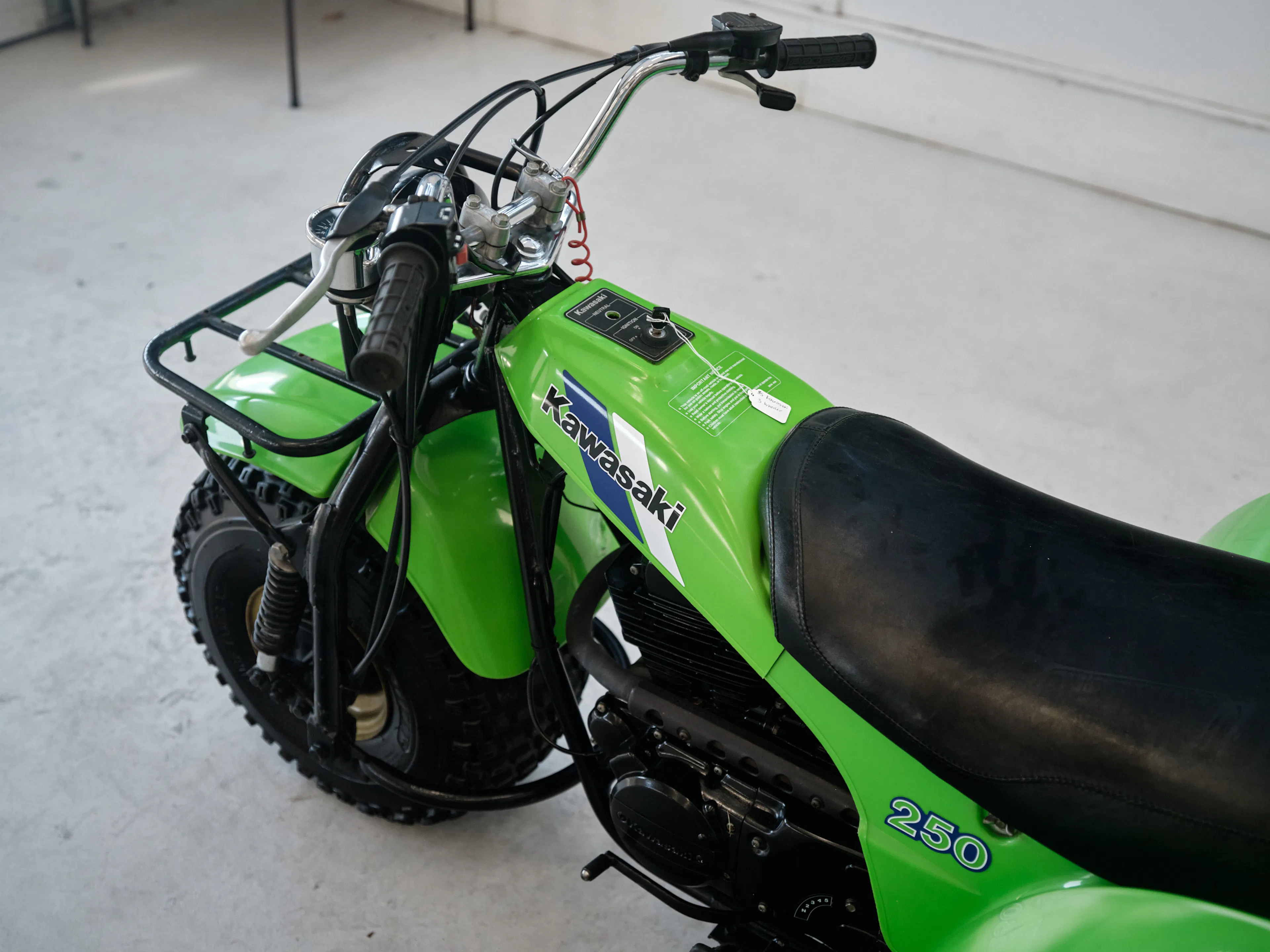 1985 Kawasaki KLT 250 left side cockpit