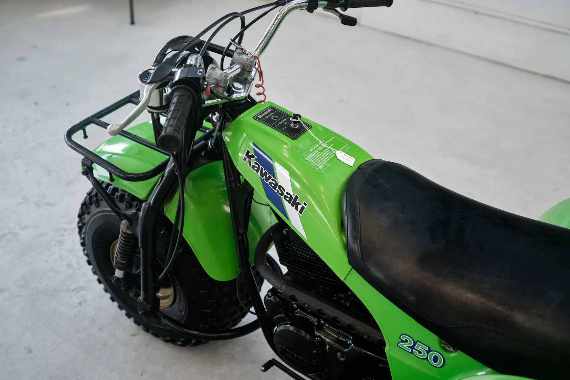 1985 Kawasaki KLT 250 left side cockpit
