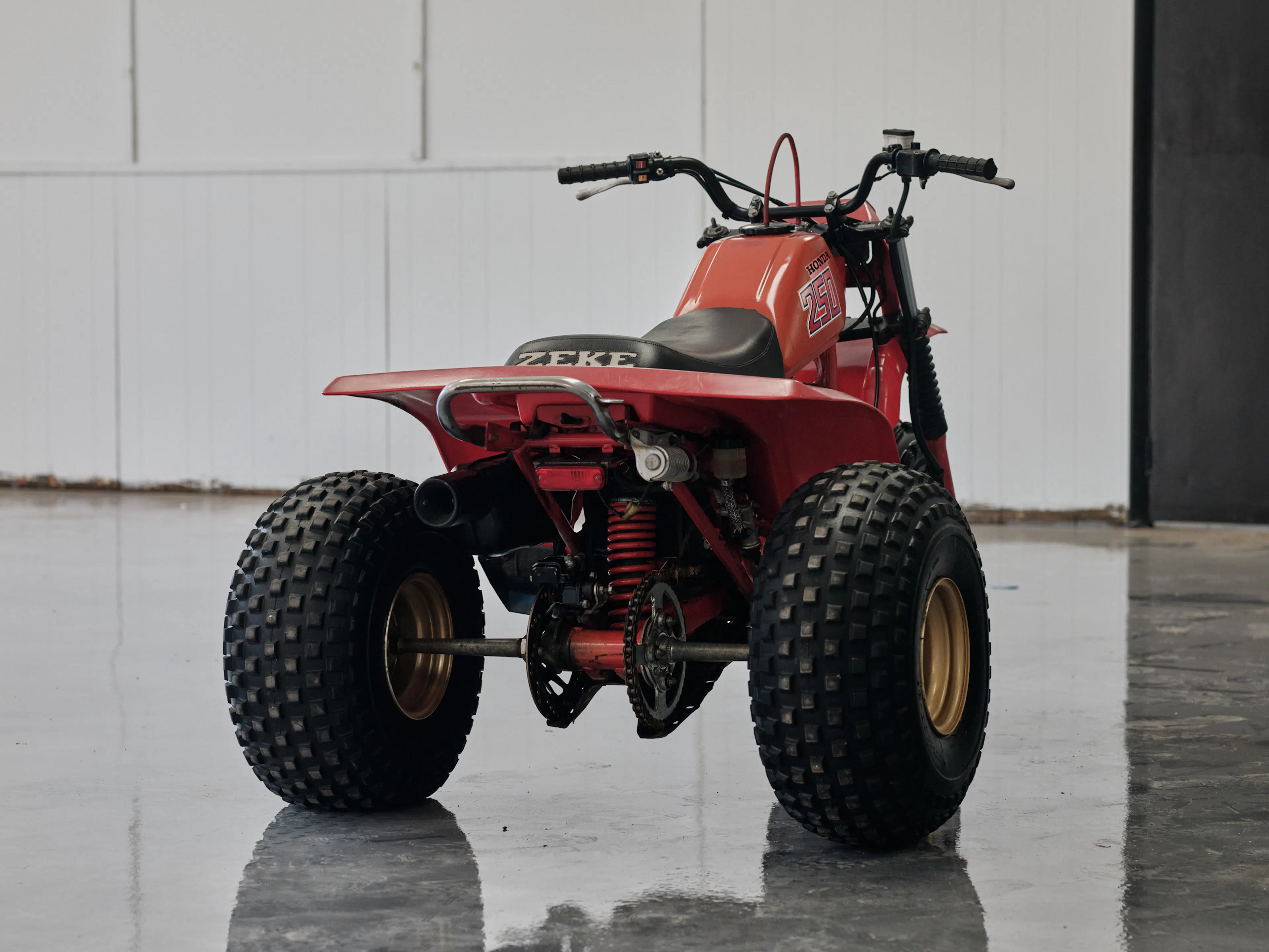 1982 Honda ATC 250R left rear 3/4
