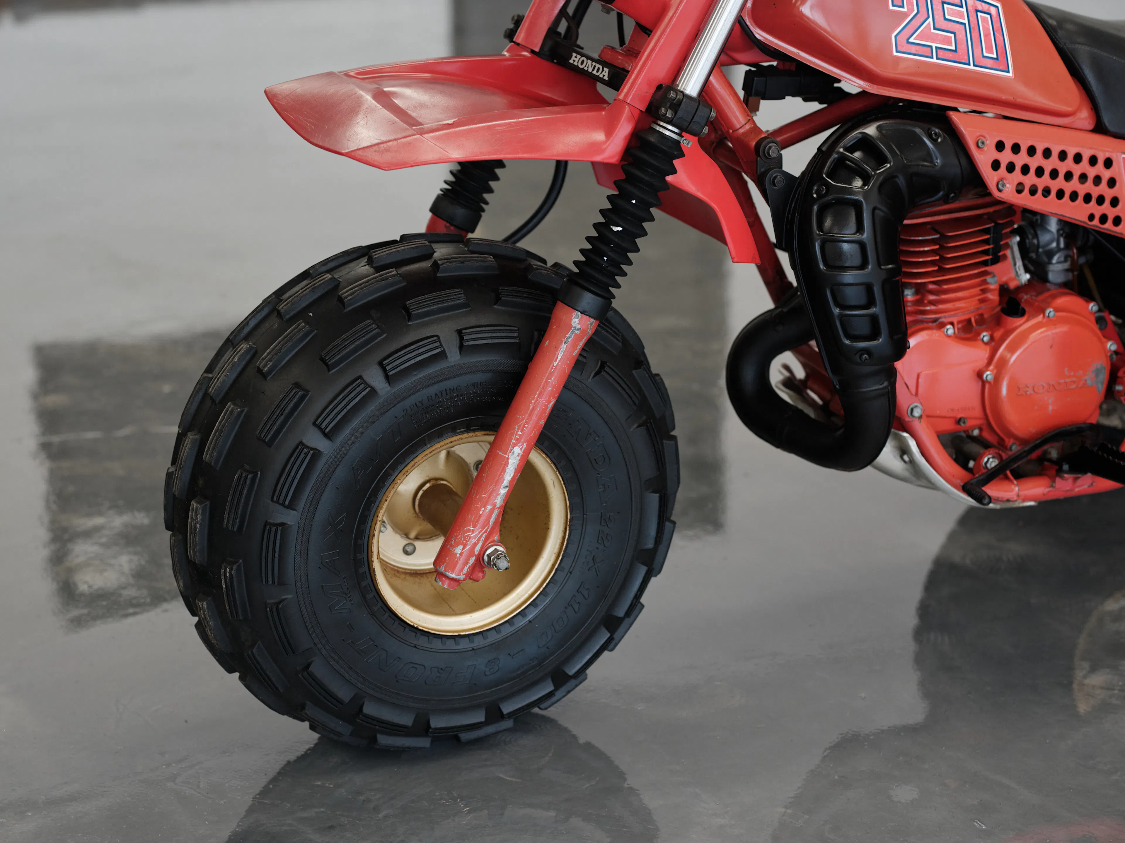 1982 Honda ATC 250R front tire right side