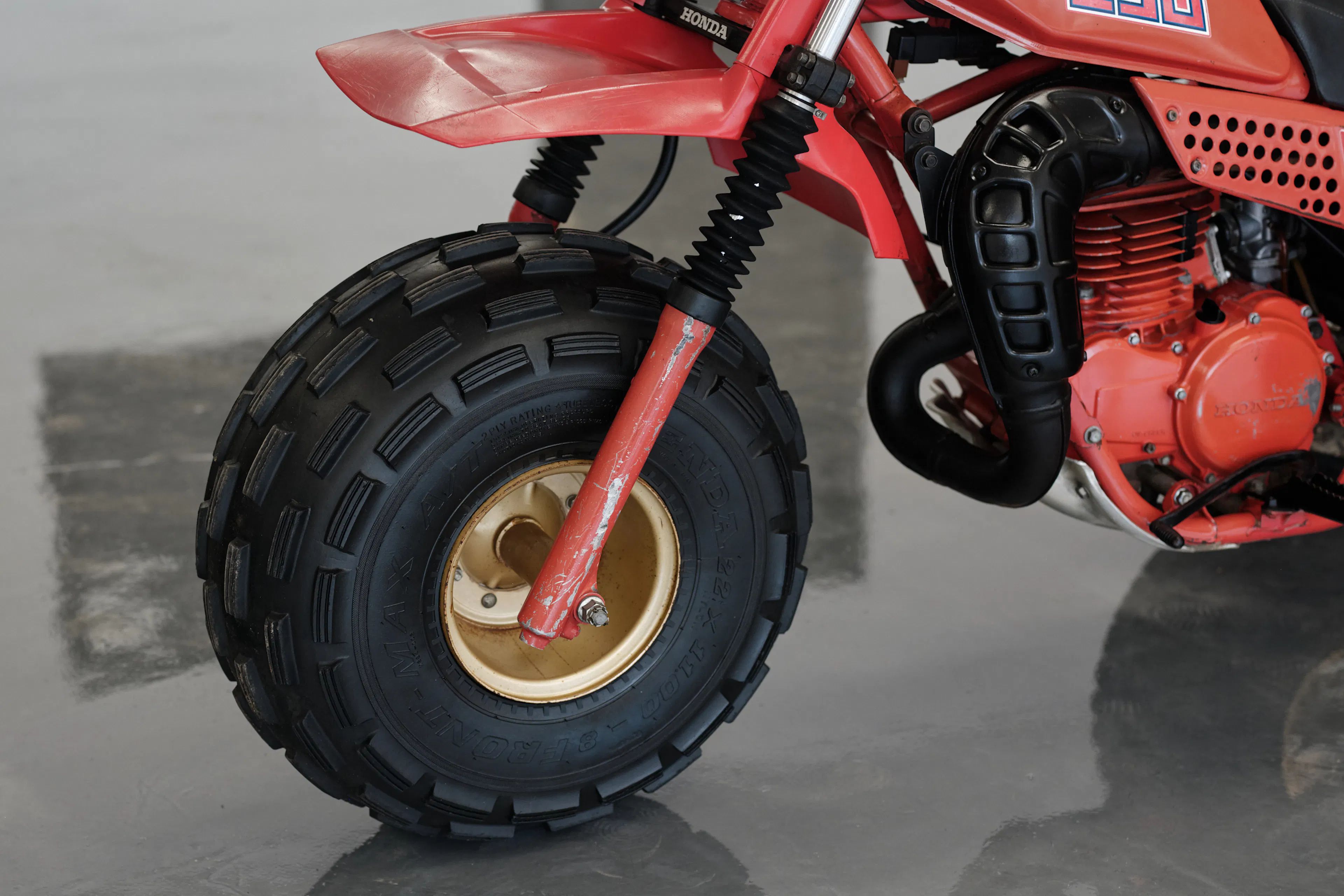 1982 Honda ATC 250R front tire right side