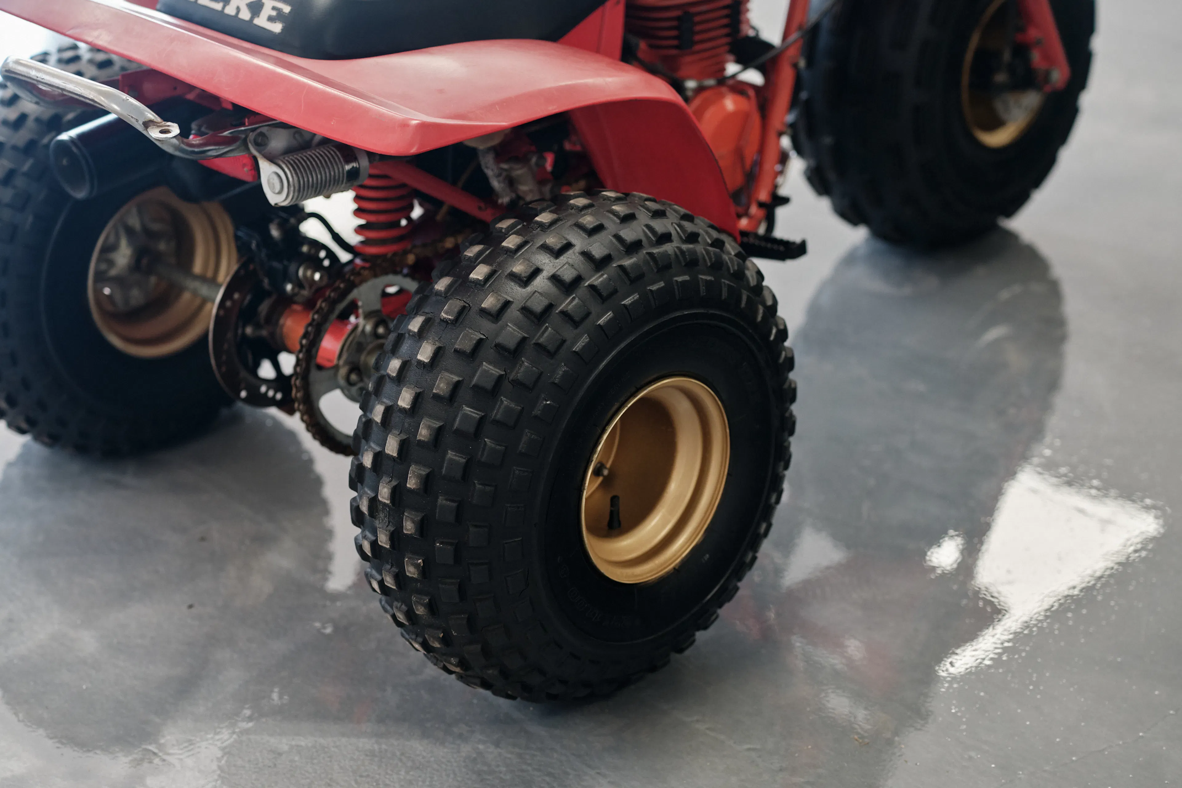 1982 Honda ATC 250R rear 3/4 detail
