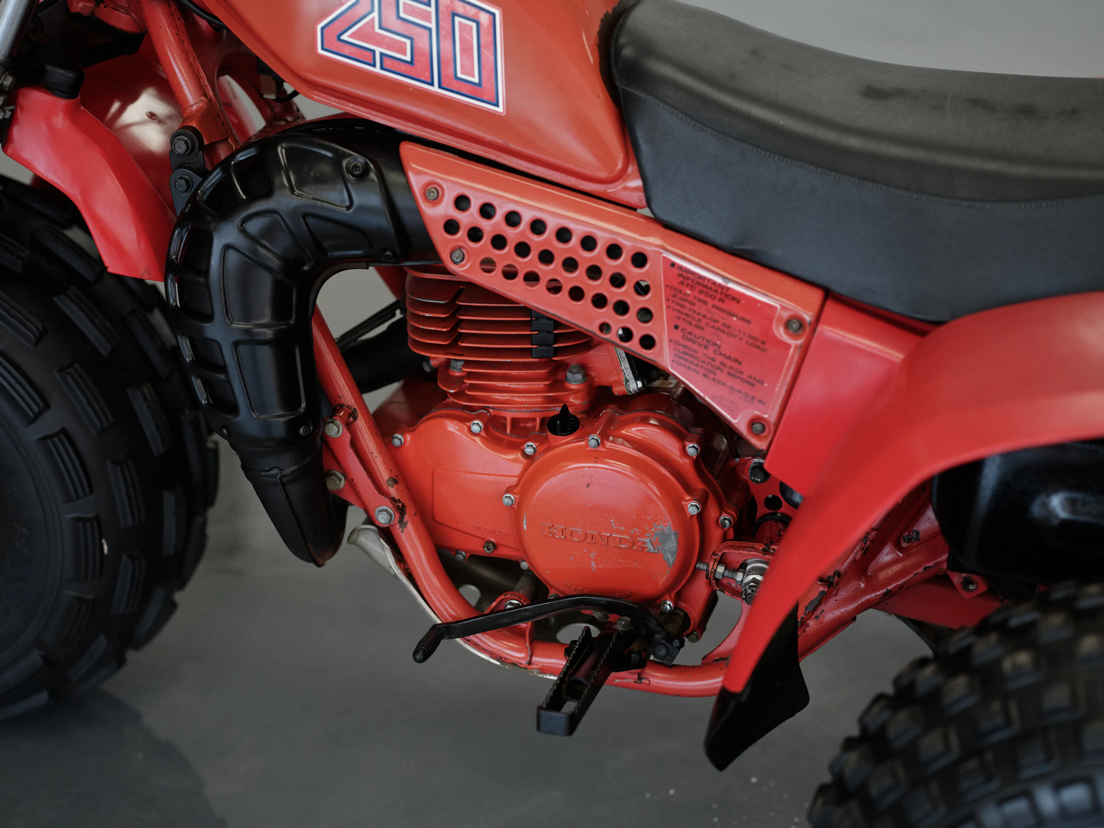 1982 Honda ATC 250R exhaust side