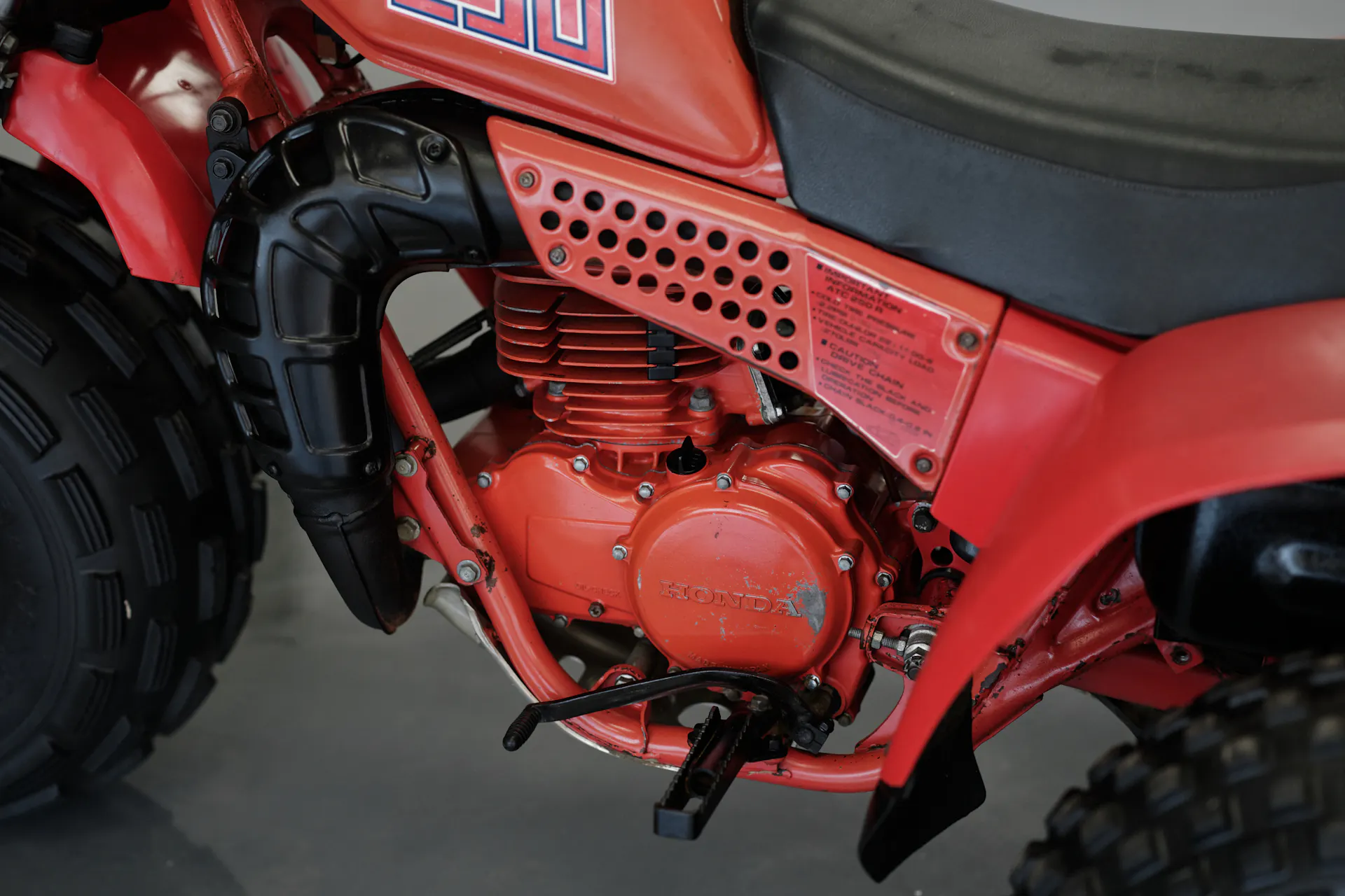 1982 Honda ATC 250R exhaust side