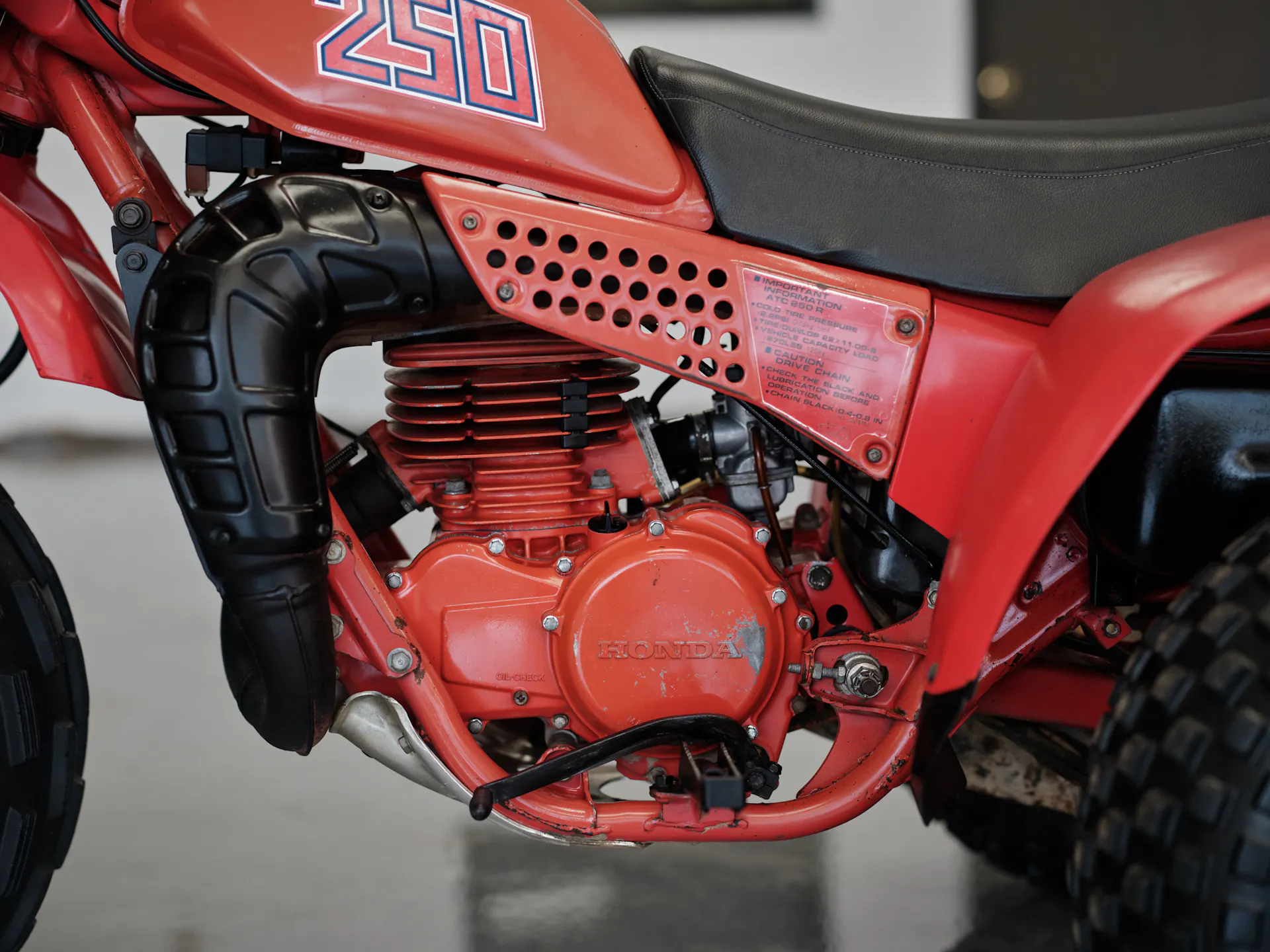 1982 Honda ATC 250R engine close