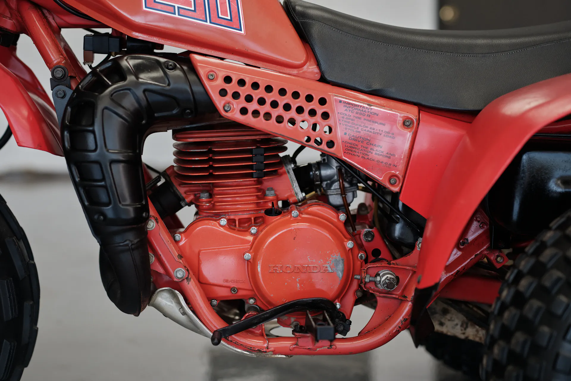 1982 Honda ATC 250R engine close