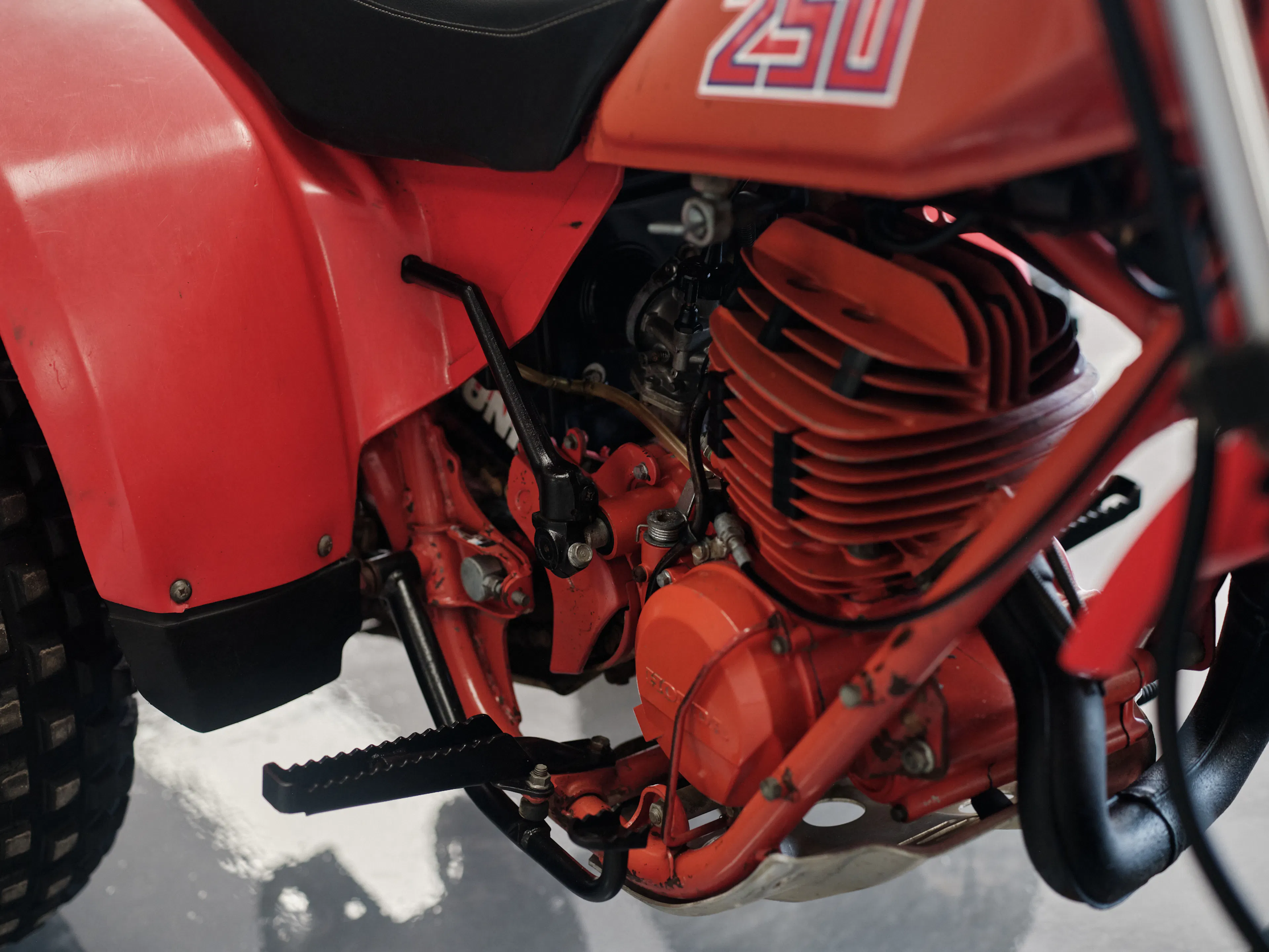 1982 Honda ATC 250R engine front right