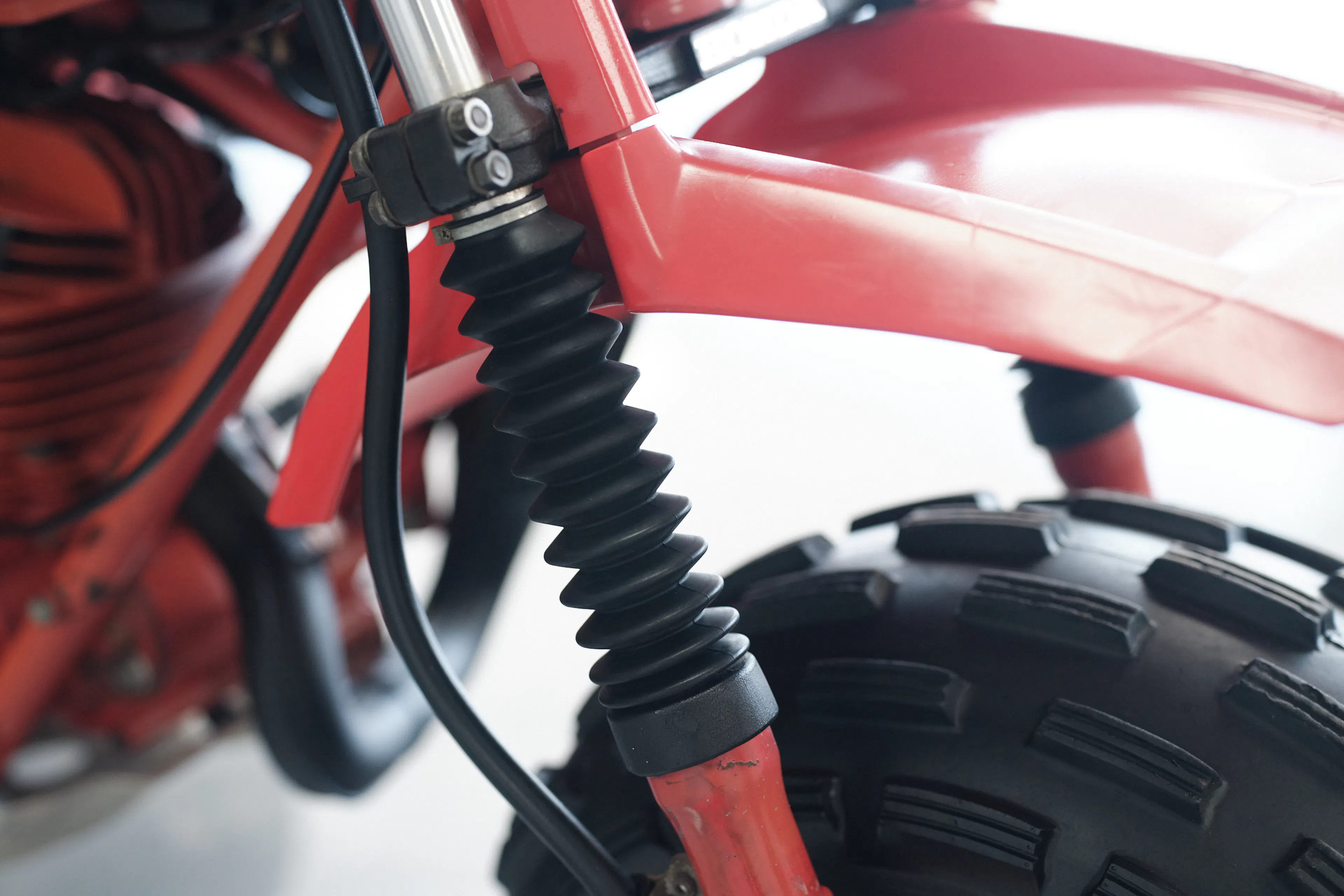 1982 Honda ATC 250R left fork gaiter