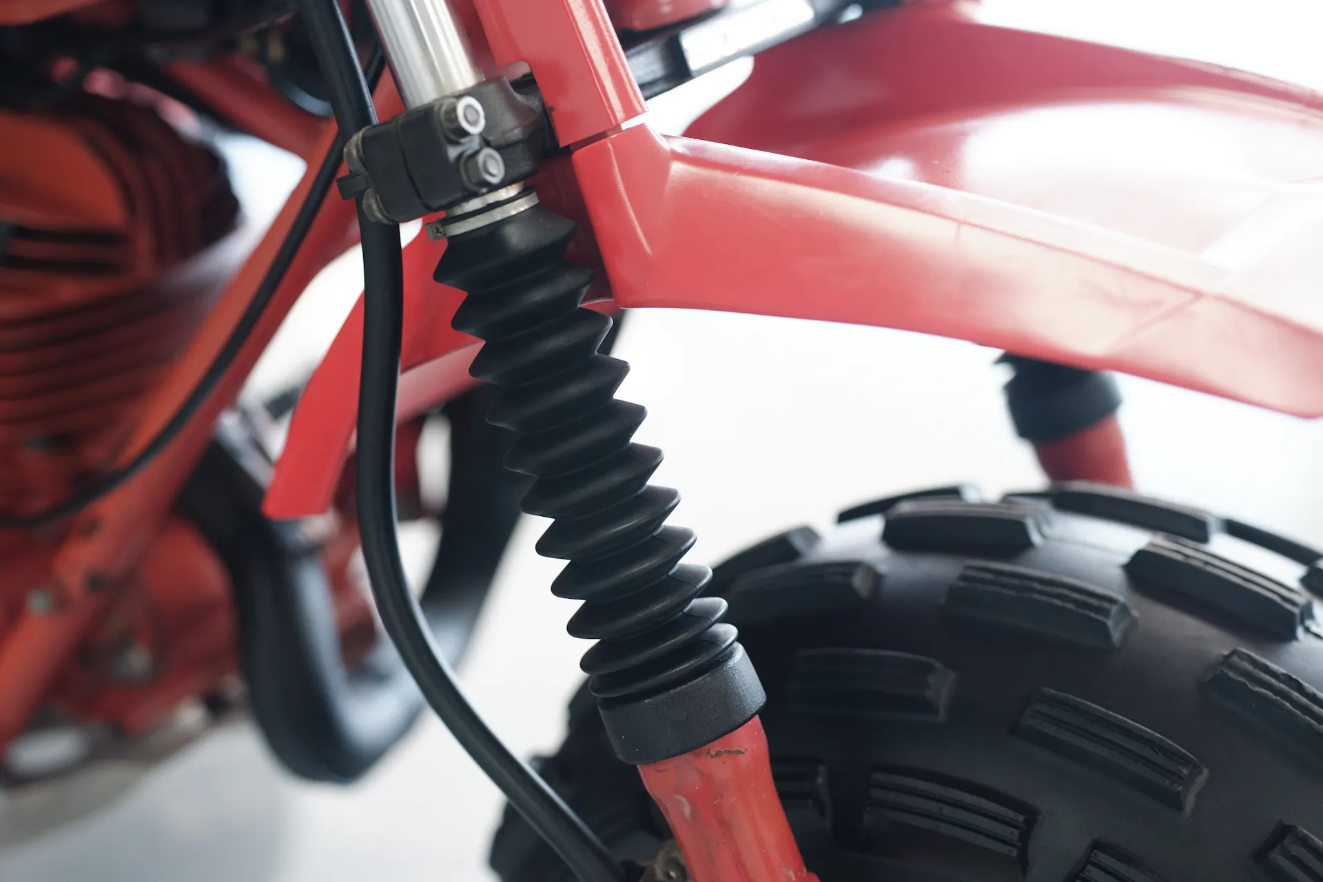 1982 Honda ATC 250R left fork gaiter