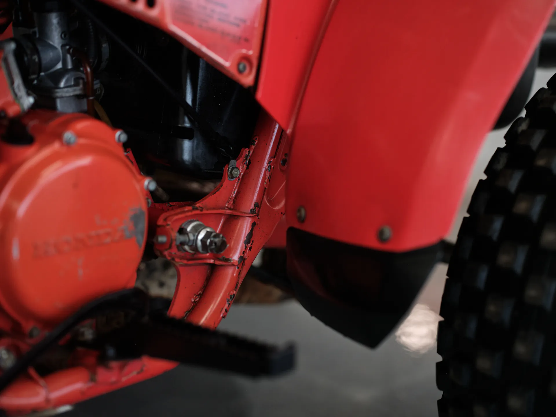 1982 Honda ATC 250R swingarm pivot