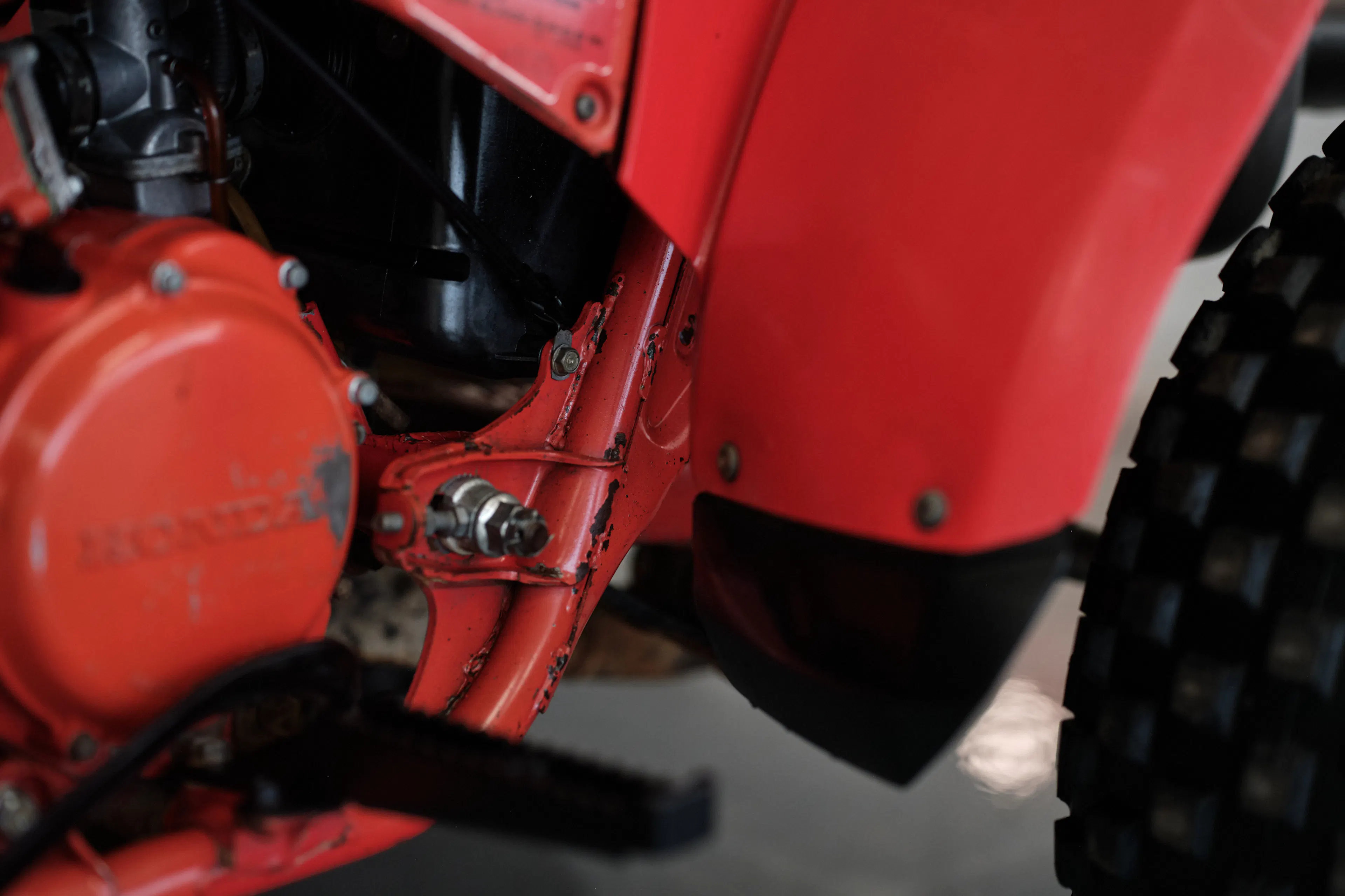 1982 Honda ATC 250R swingarm pivot