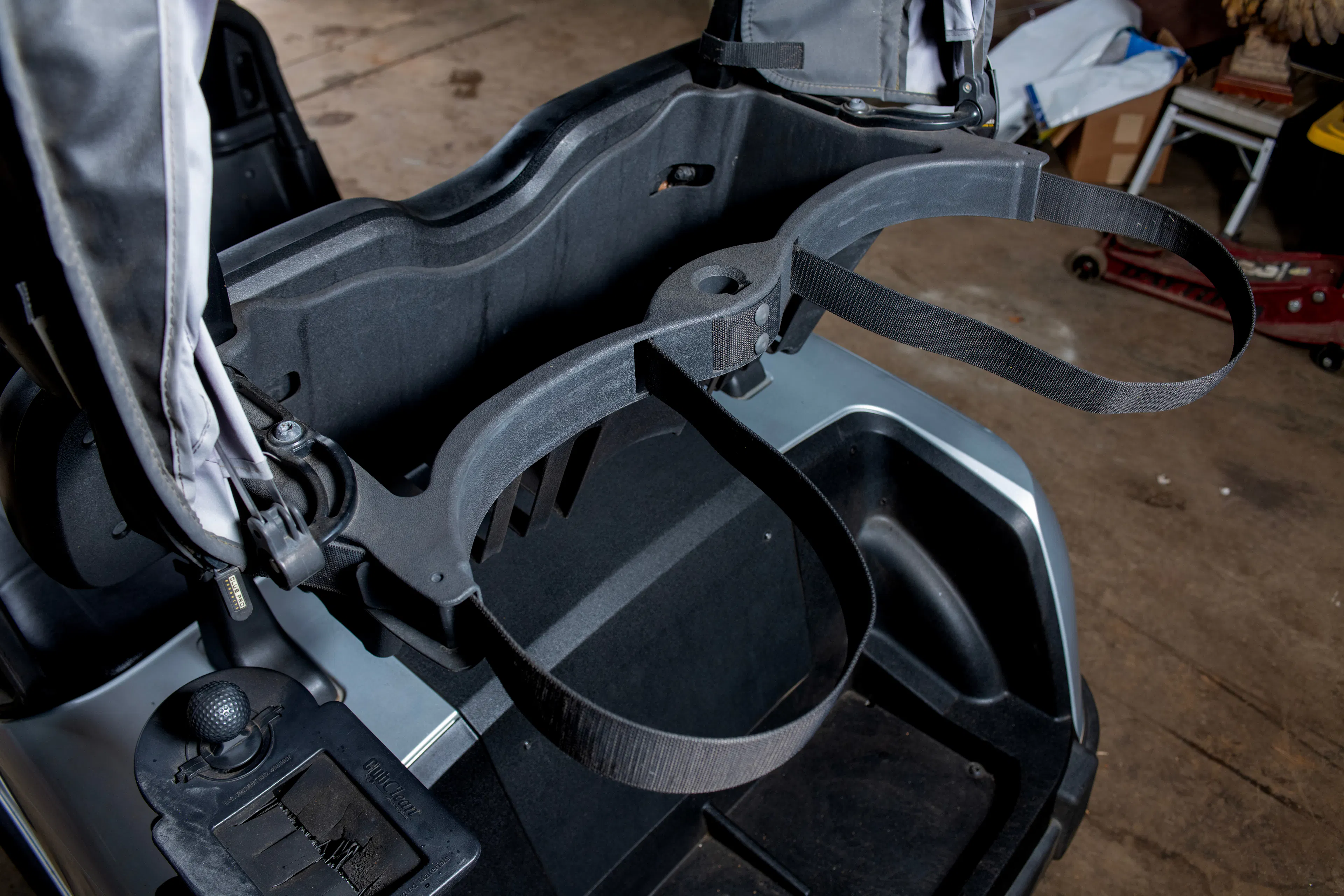 2020 E-Z-Go RXV Silver rear bag holder