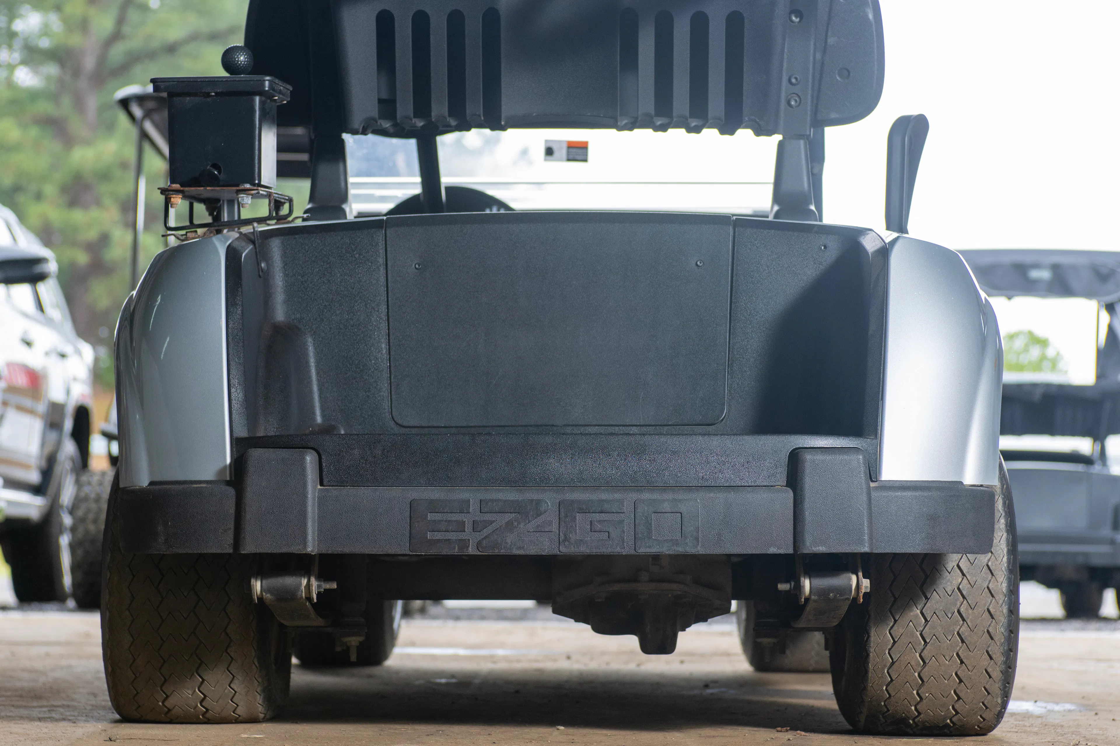 2020 E-Z-Go RXV Silver rear closeup