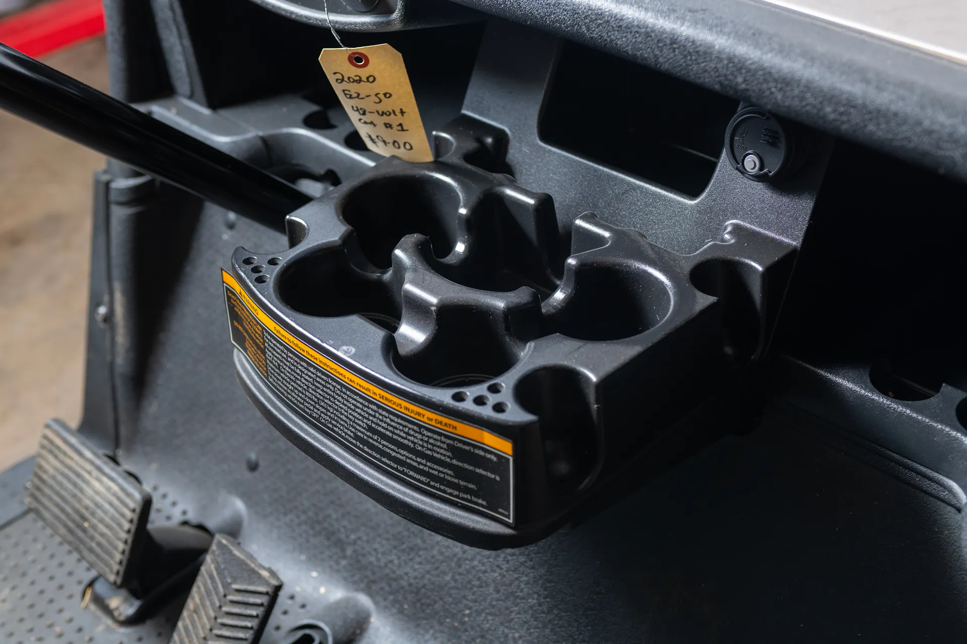 2020 E-Z-Go RXV Silver cup holders