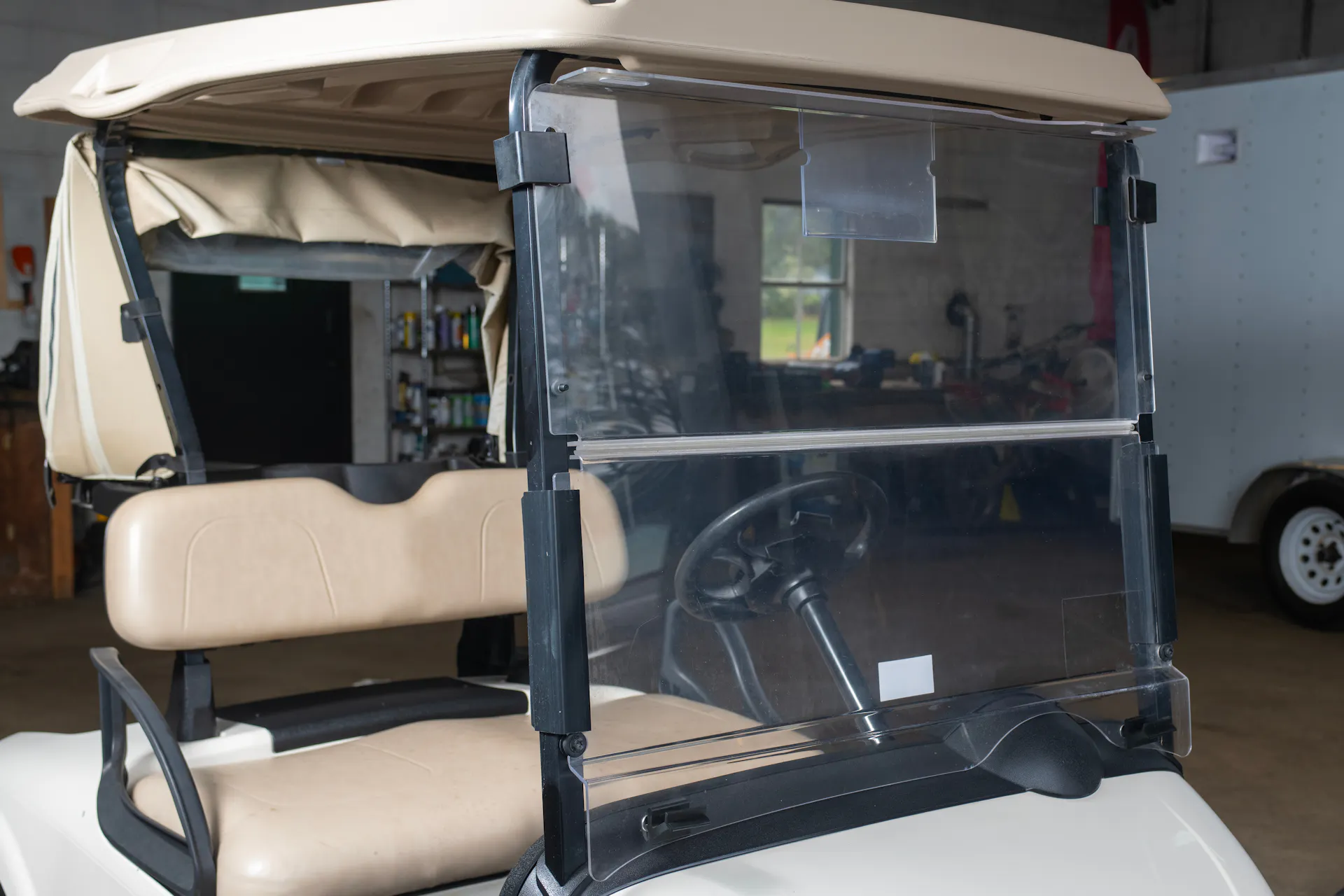 2020 Ez-Go RXV windshield up 2