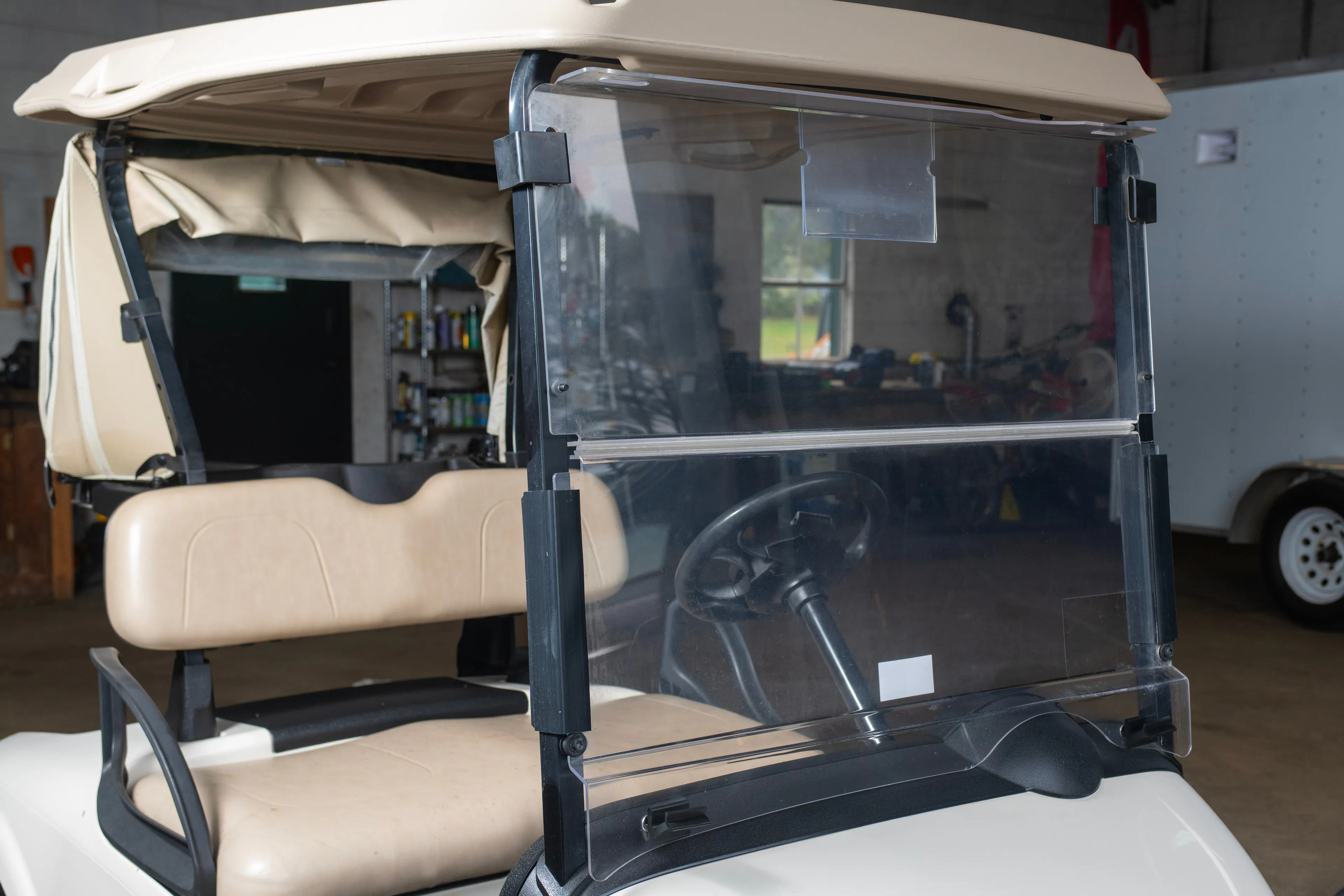 2020 Ez-Go RXV windshield up 1