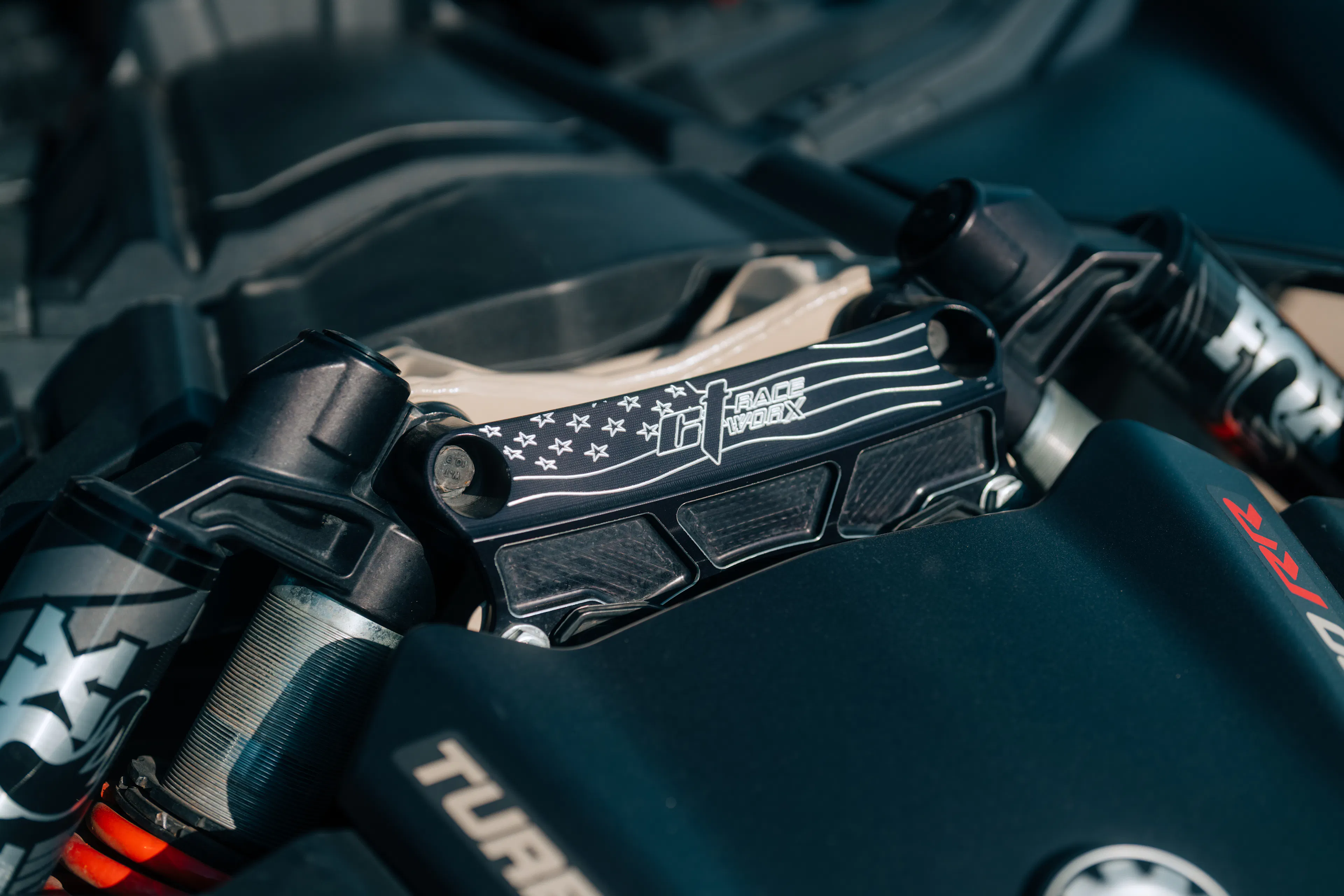 2023 Can-Am Maverick X3 Max X RS Turbo RR front shock mount passenger side