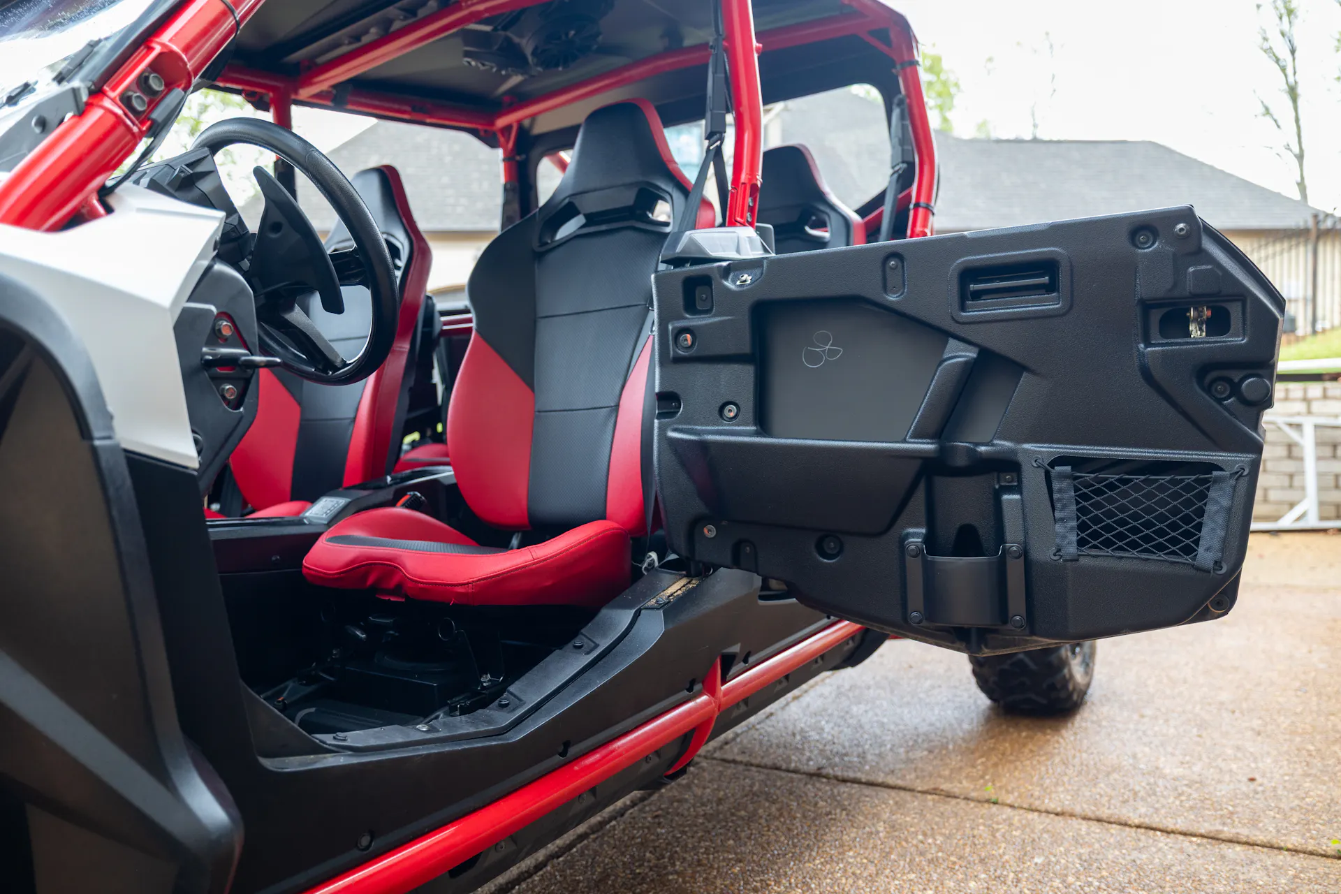 2023 Honda Talon 1000R-4 Fox Live Valve driver front door open