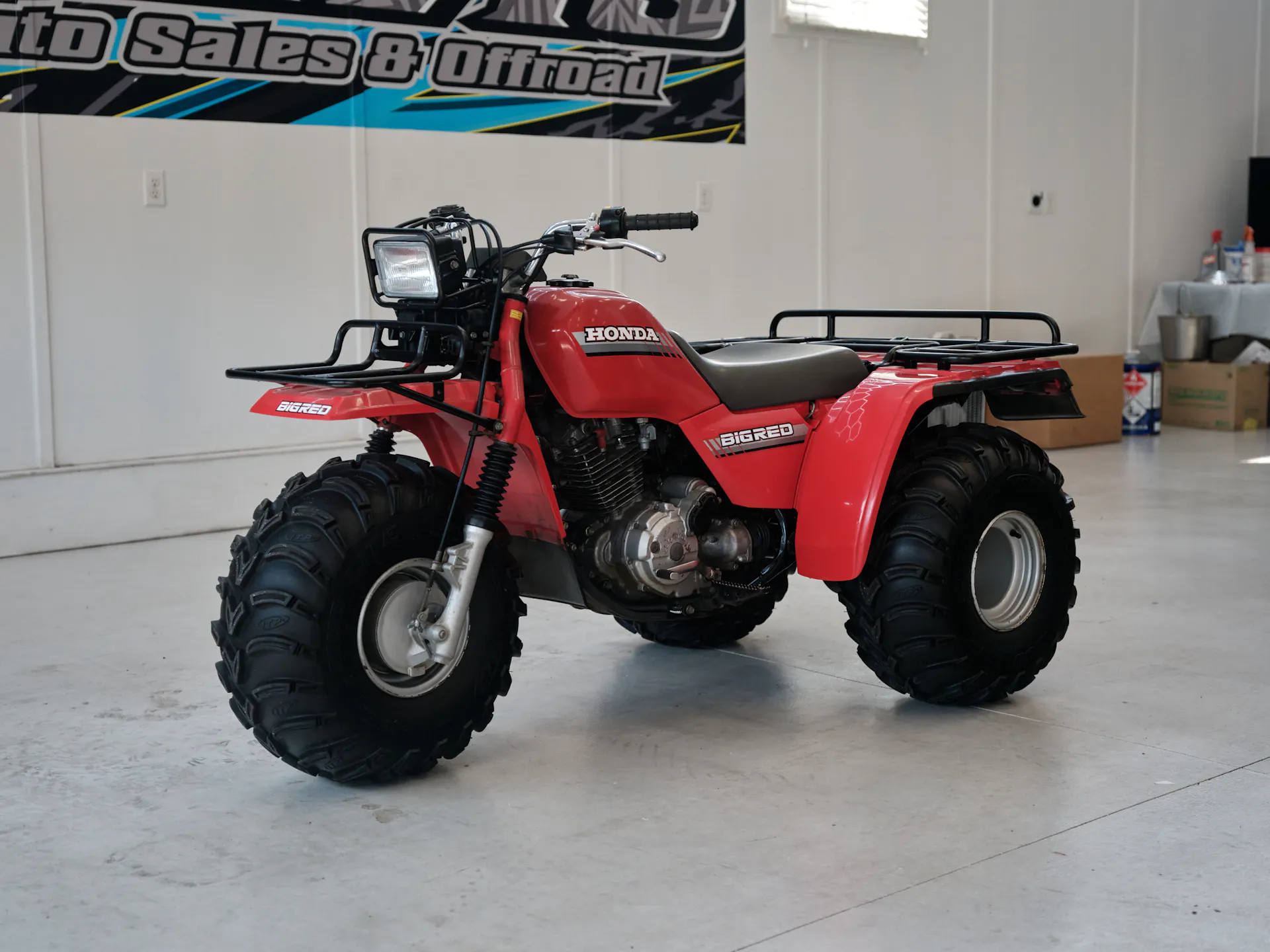 1986 Honda ATC 250ES Big Red left front 3/4 shallow