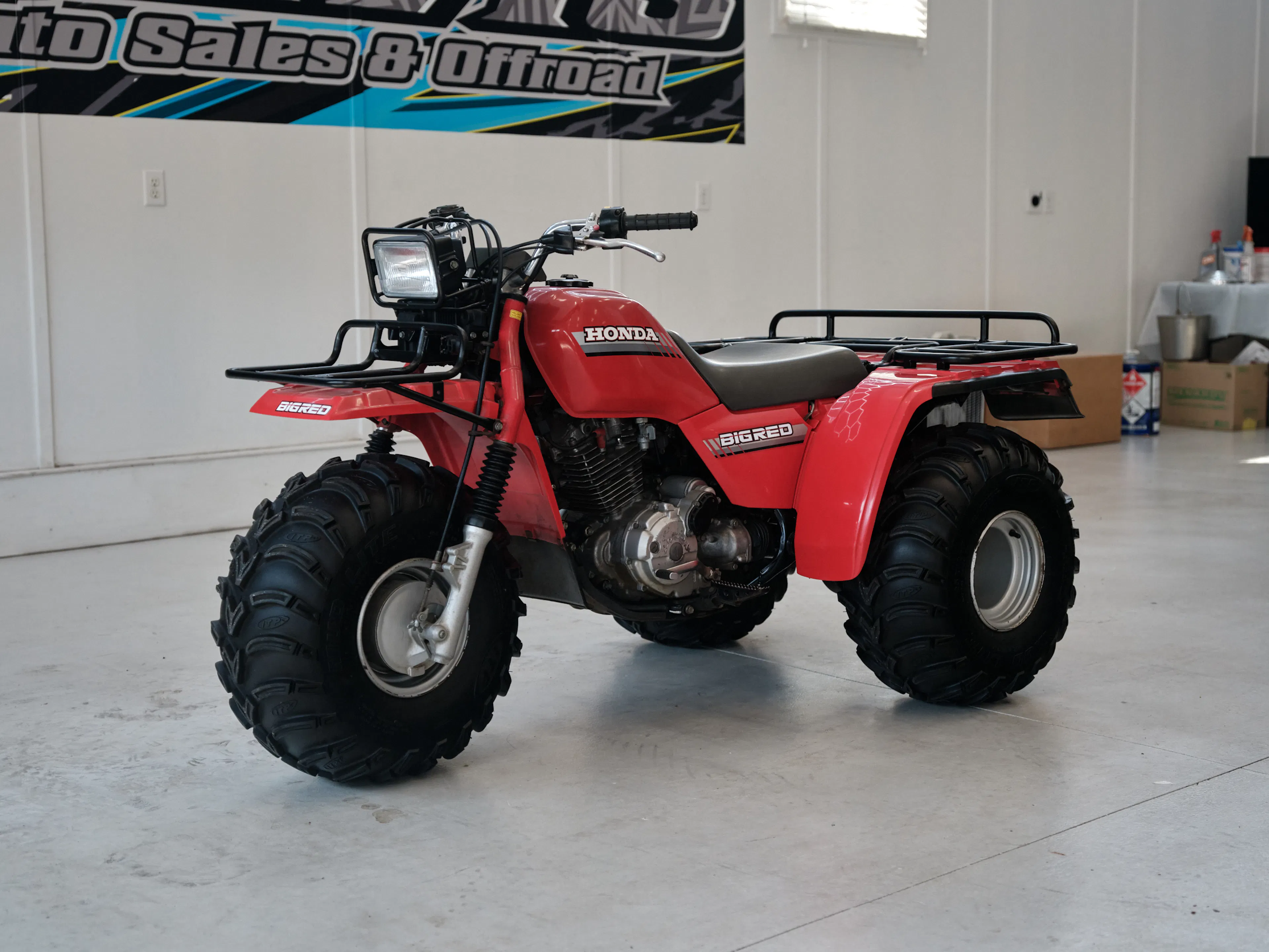 1986 Honda ATC 250ES Big Red left front 3/4 shallow