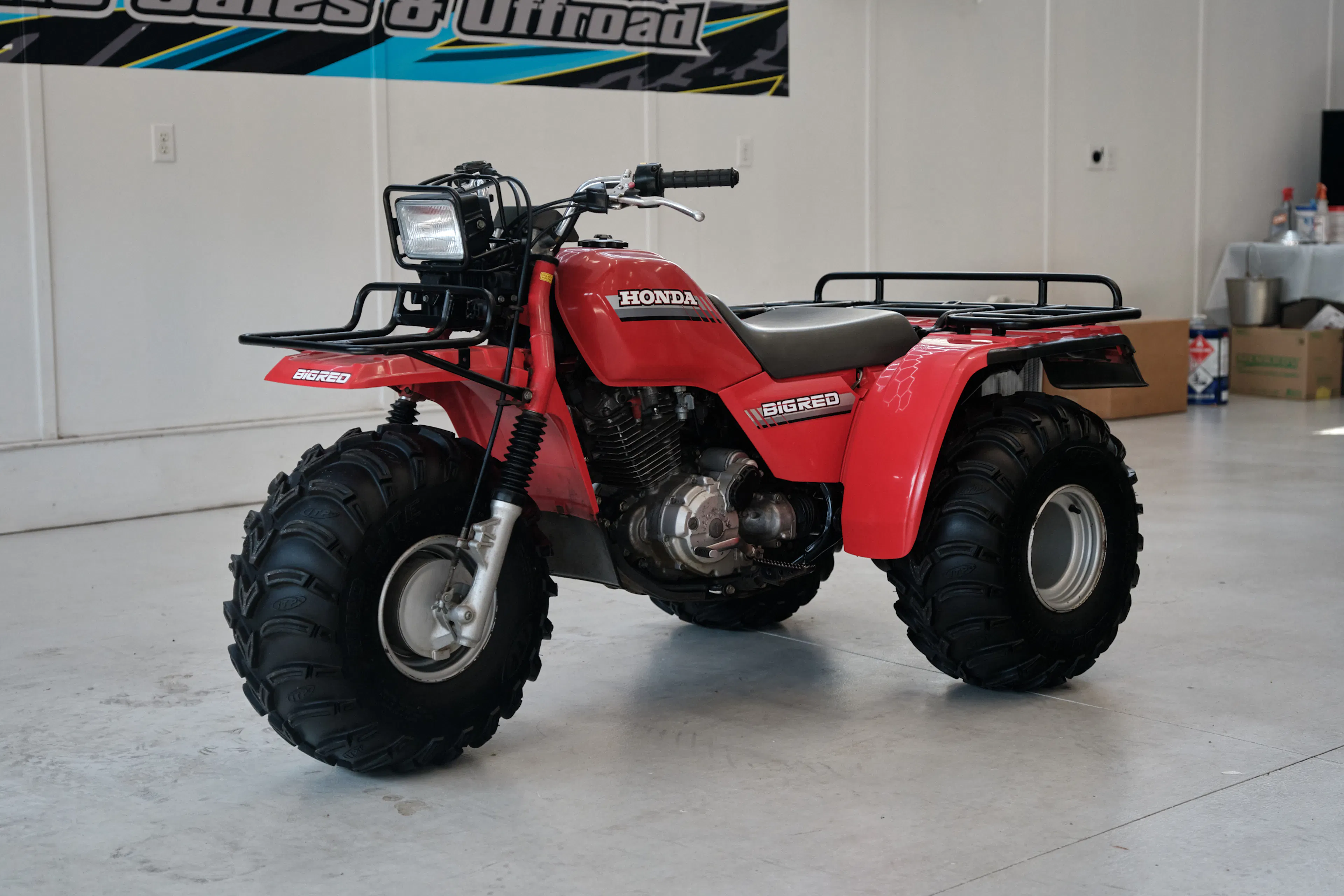 1986 Honda ATC 250ES Big Red left front 3/4 shallow