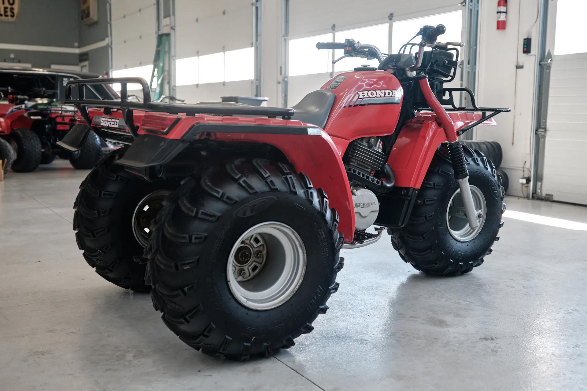 1986 Honda ATC 250ES Big Red right rear 3/4 steep