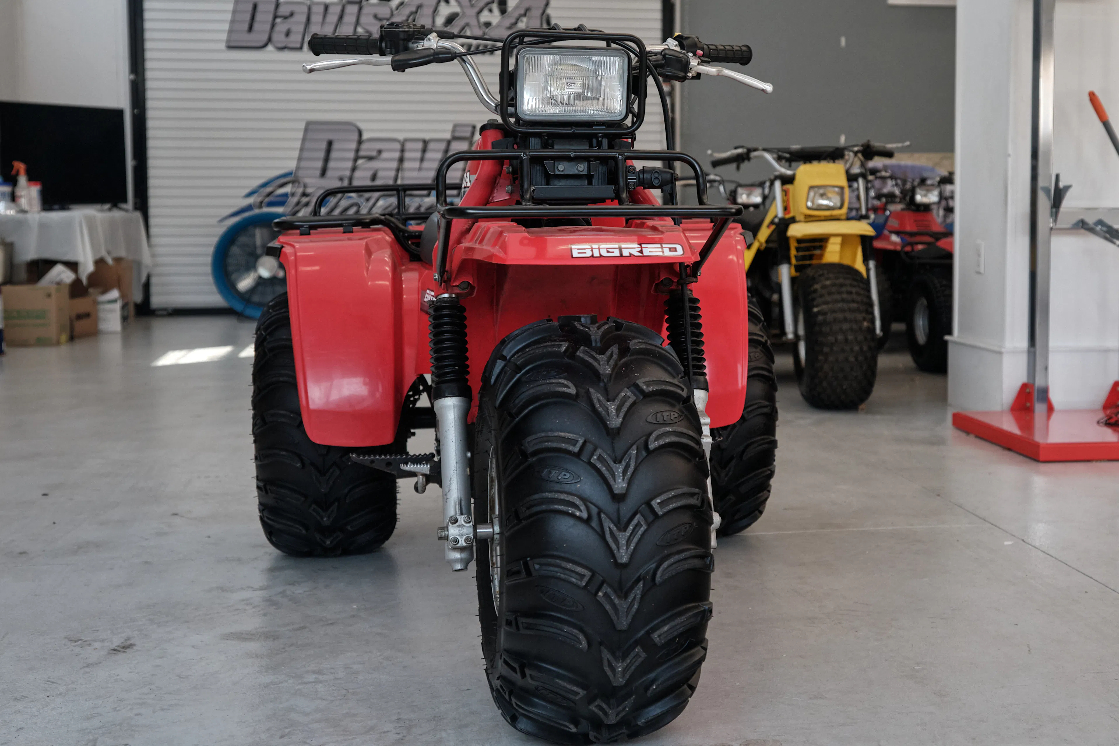 1986 Honda ATC 250ES Big Red right front 3/4 steeper offset