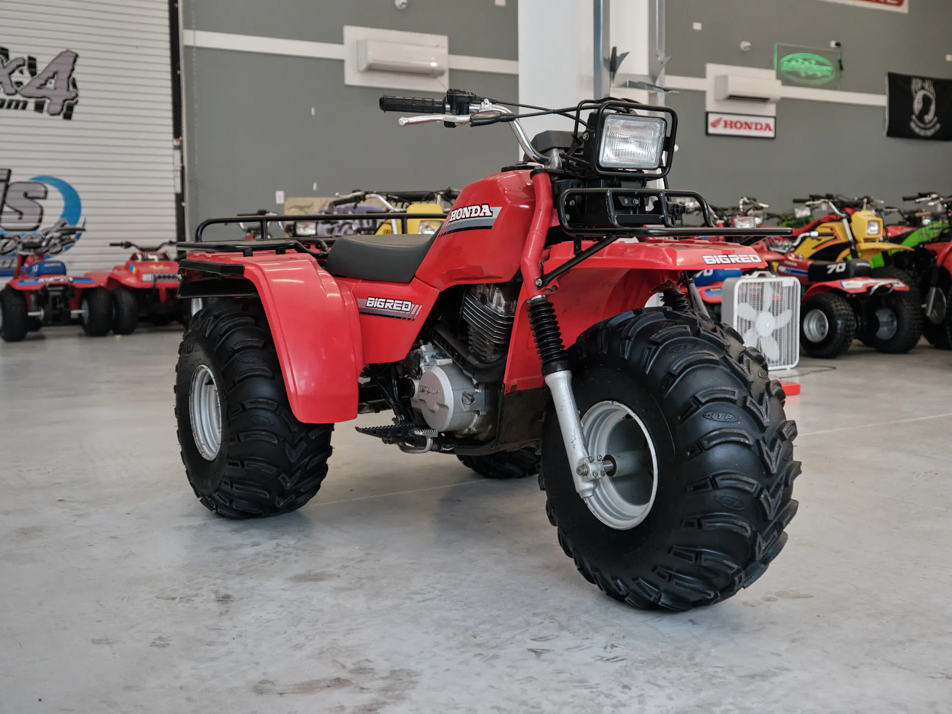 1986 Honda ATC 250ES Big Red right front 3/4 steep