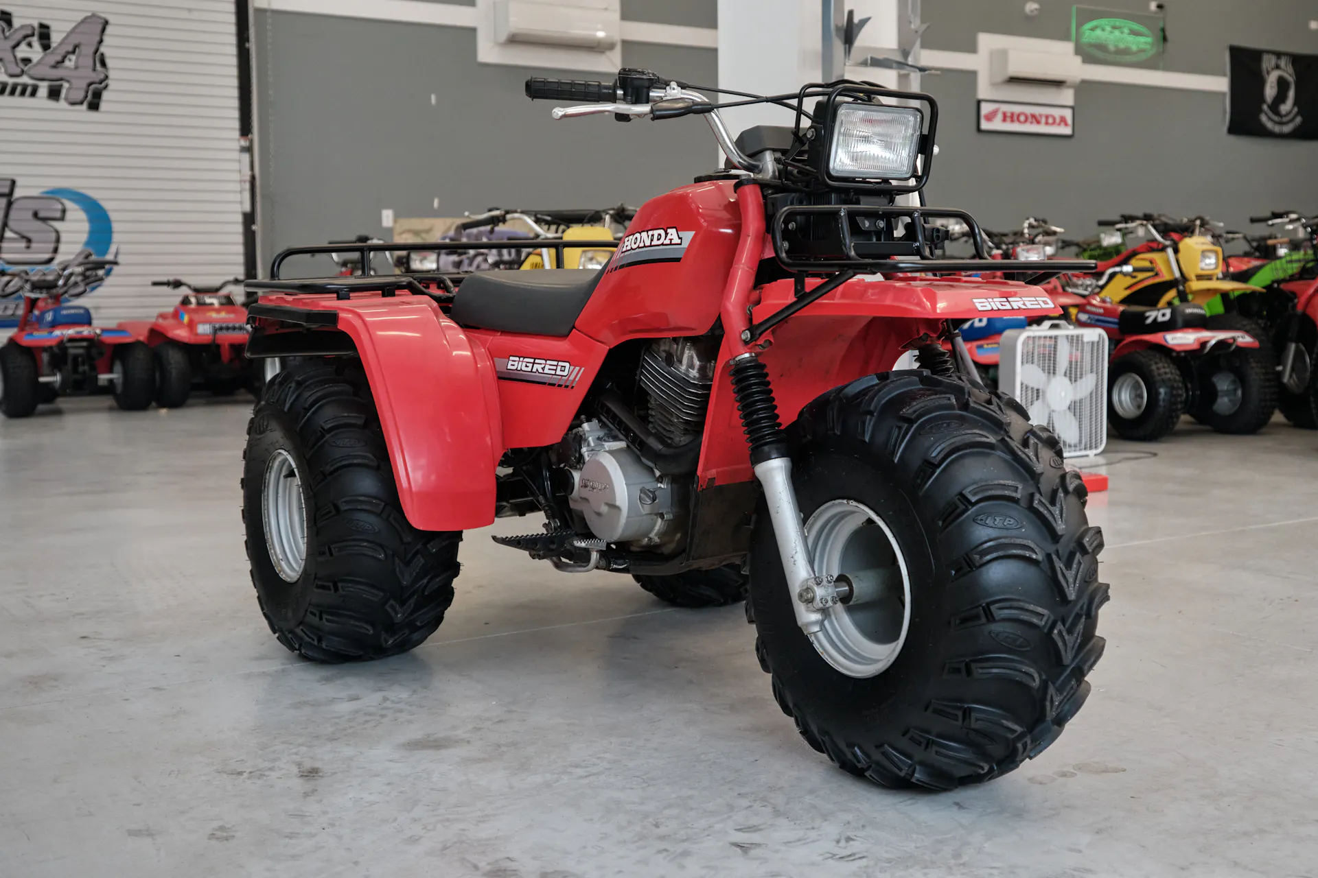 1986 Honda ATC 250ES Big Red right front 3/4 steep