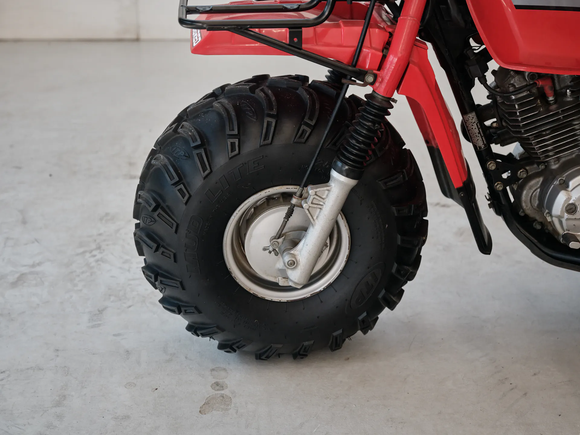 1986 Honda ATC 250ES Big Red front wheel side