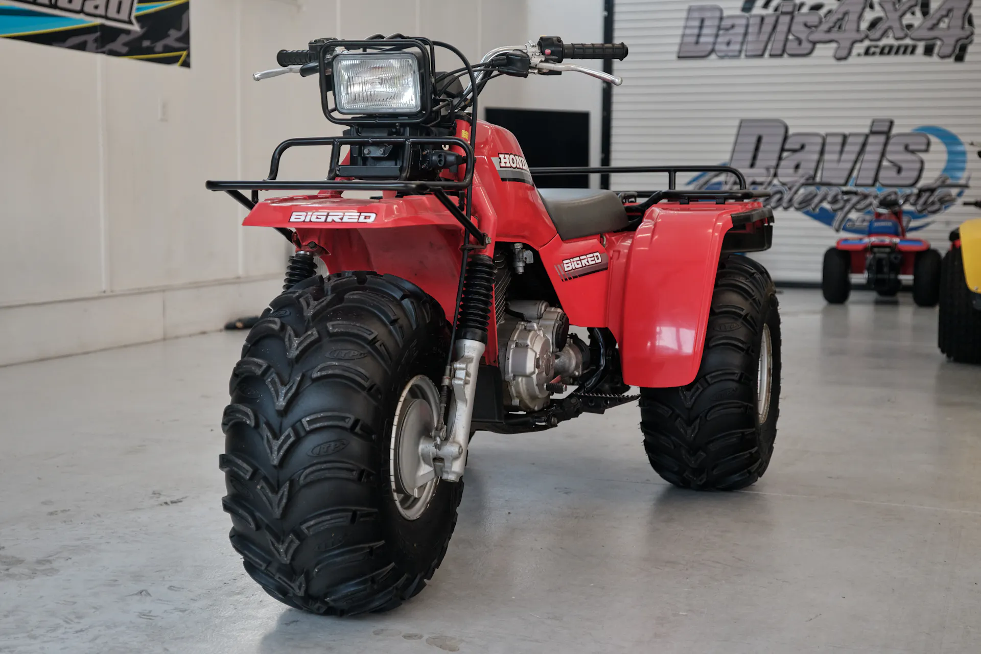 1986 Honda ATC 250ES Big Red left front steep 3/4