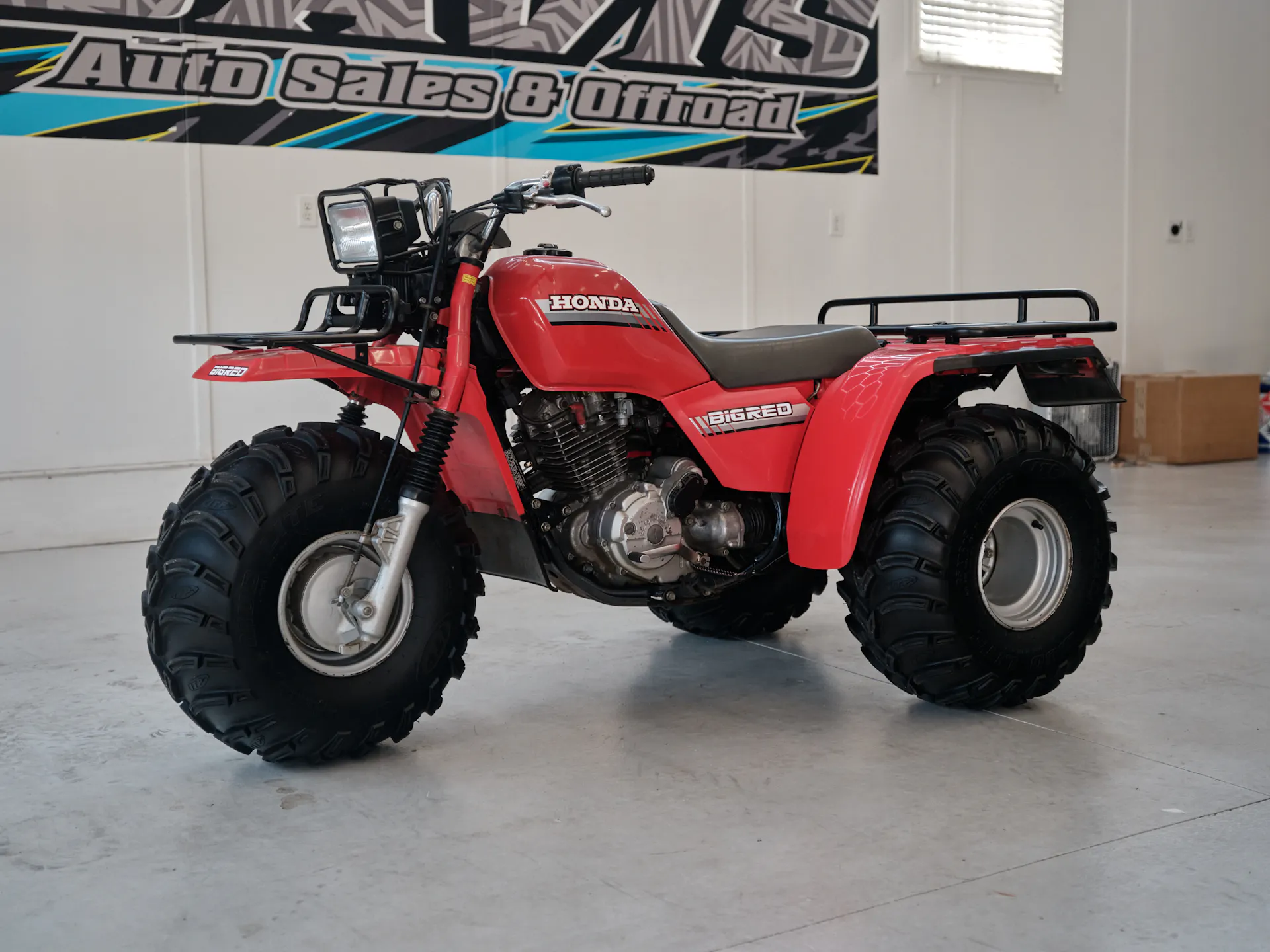 1986 Honda ATC 250ES Big Red left front shallow 3/4