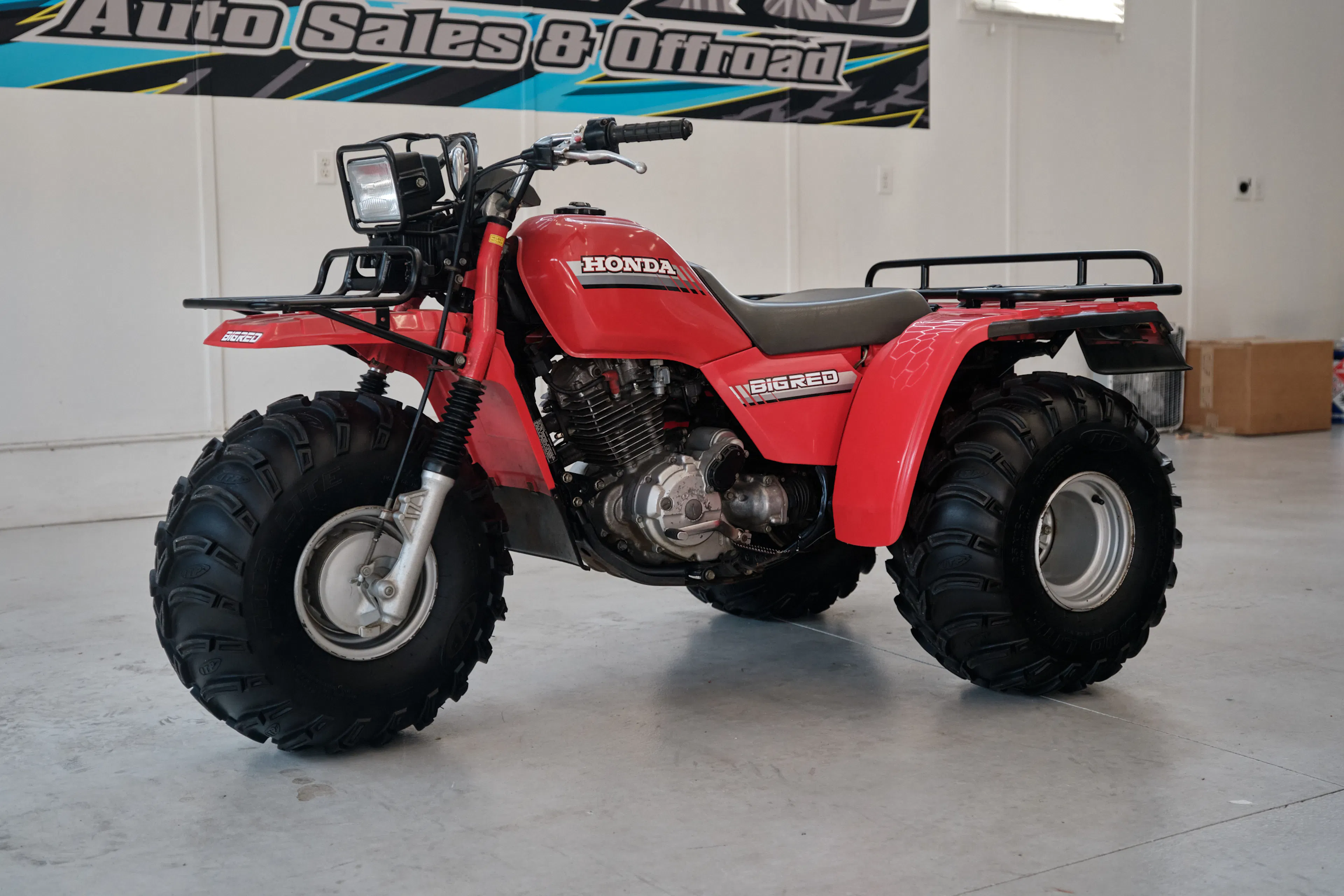 1986 Honda ATC 250ES Big Red left front shallow 3/4