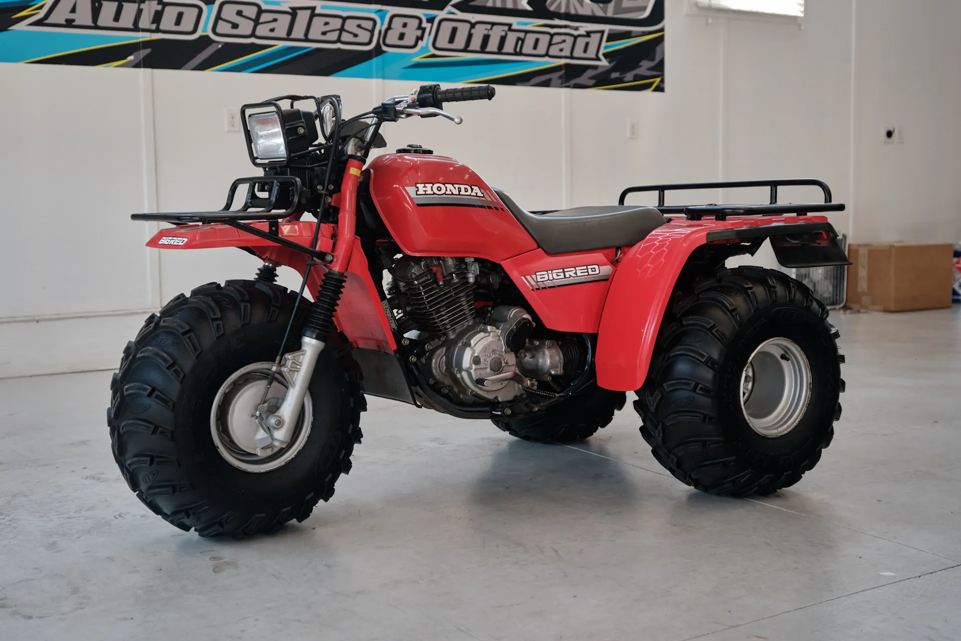 1986 Honda ATC 250ES Big Red left front shallow 3/4