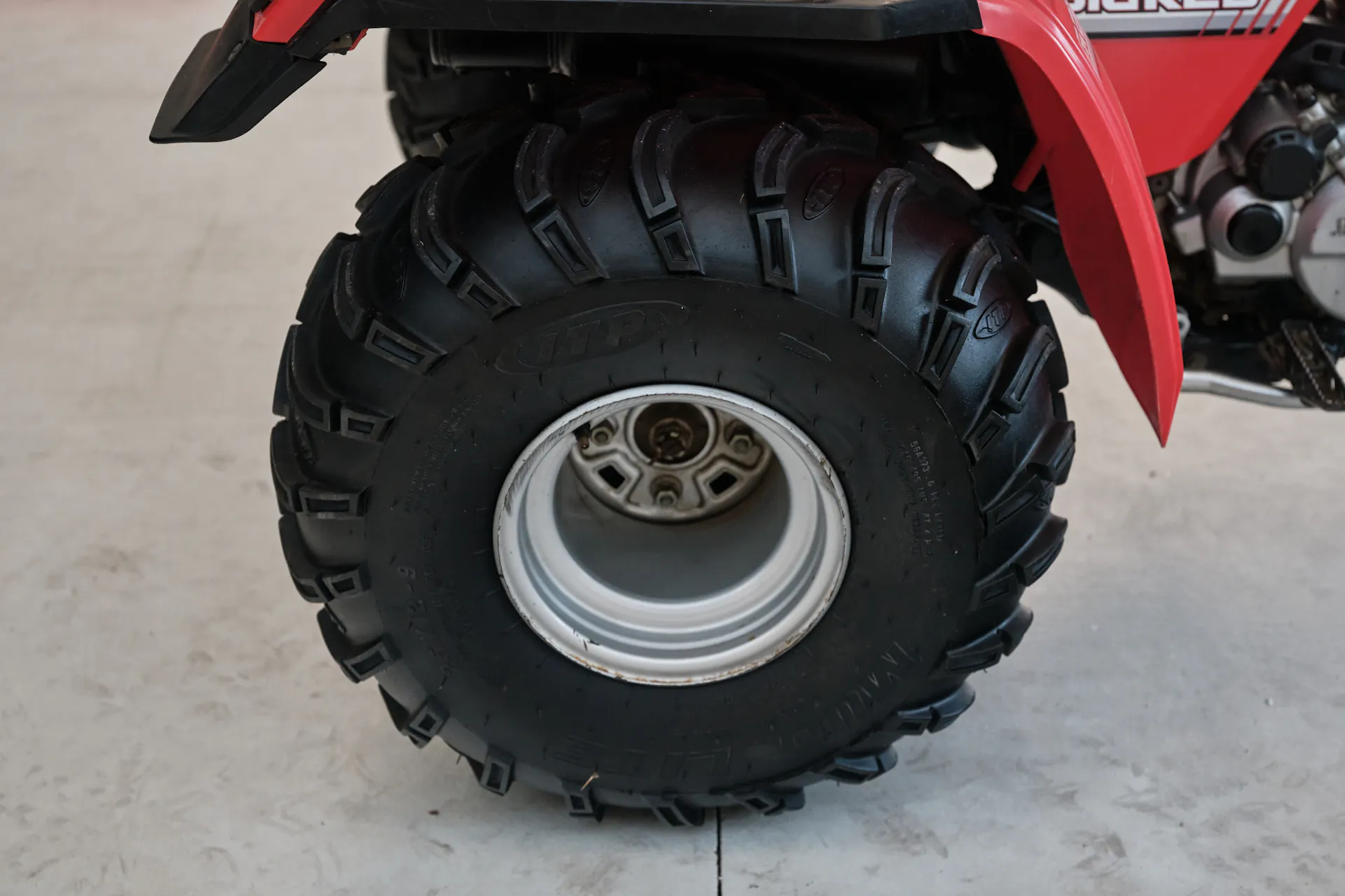 1986 Honda ATC 250ES Big Red right rear tire side